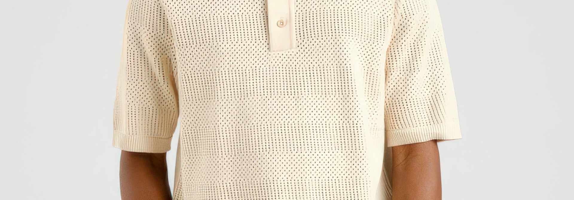 ♣ Nogersund Vanilla Gelato Knitted Polo