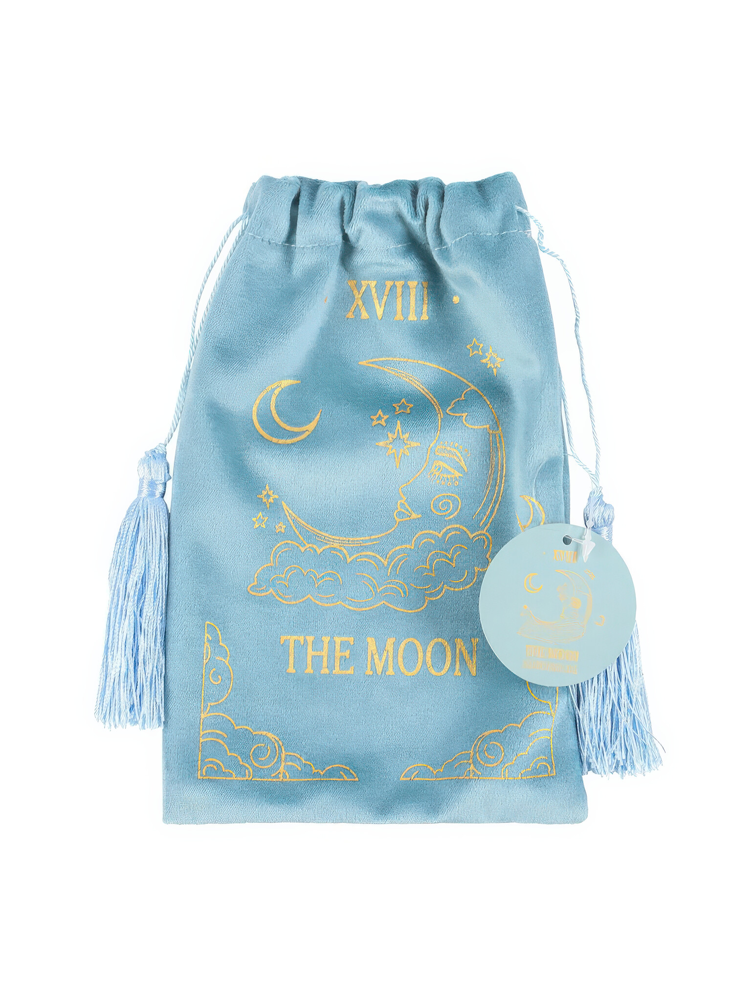 Mystical Velvet Tarot Pouch - The Moon-1