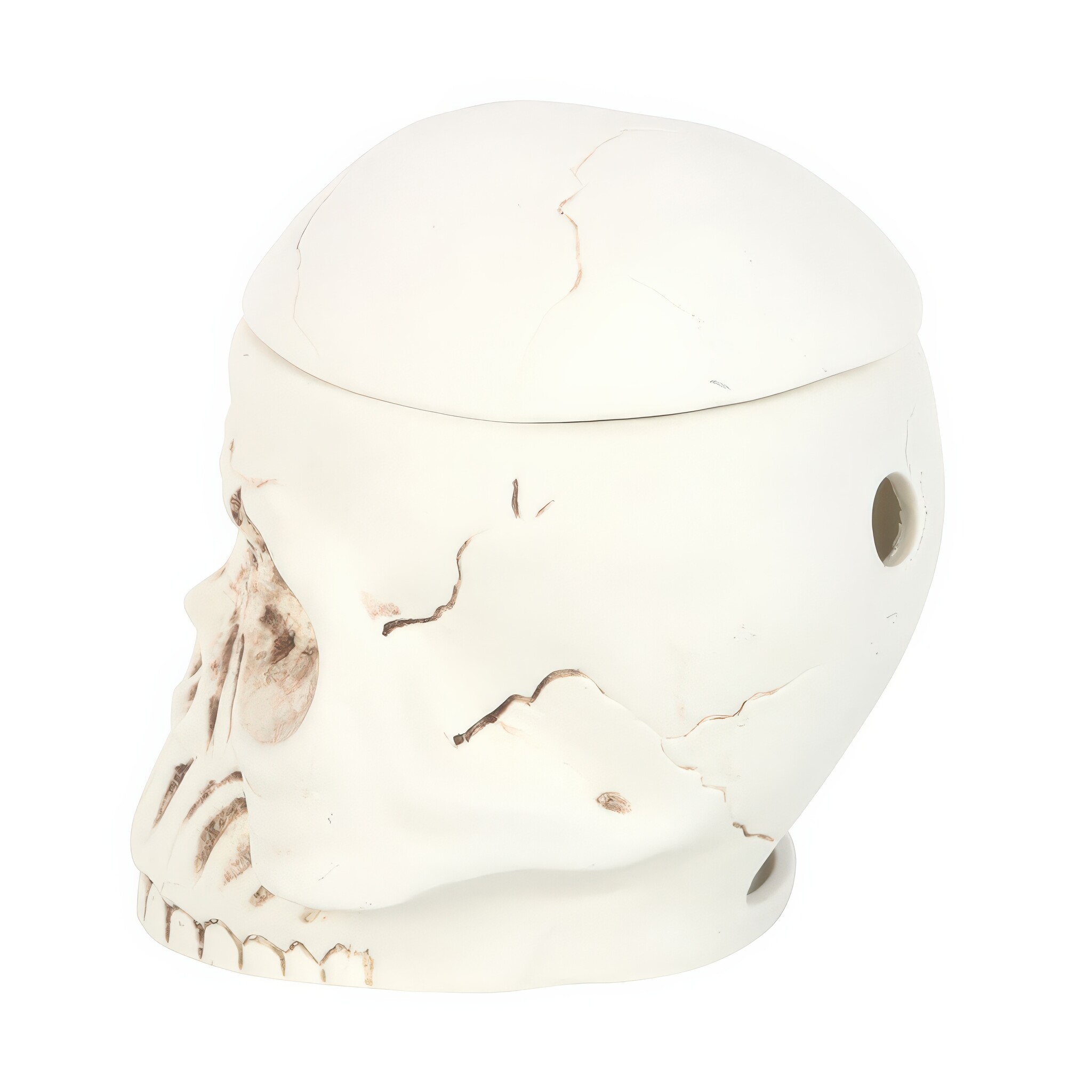 Weathered Skull Ceramic Oil Burner-5