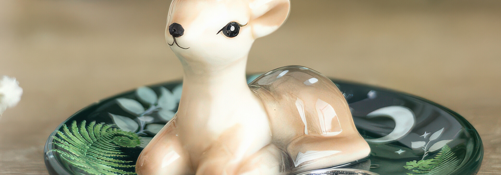Fawn Ceramic Trinket Dish
