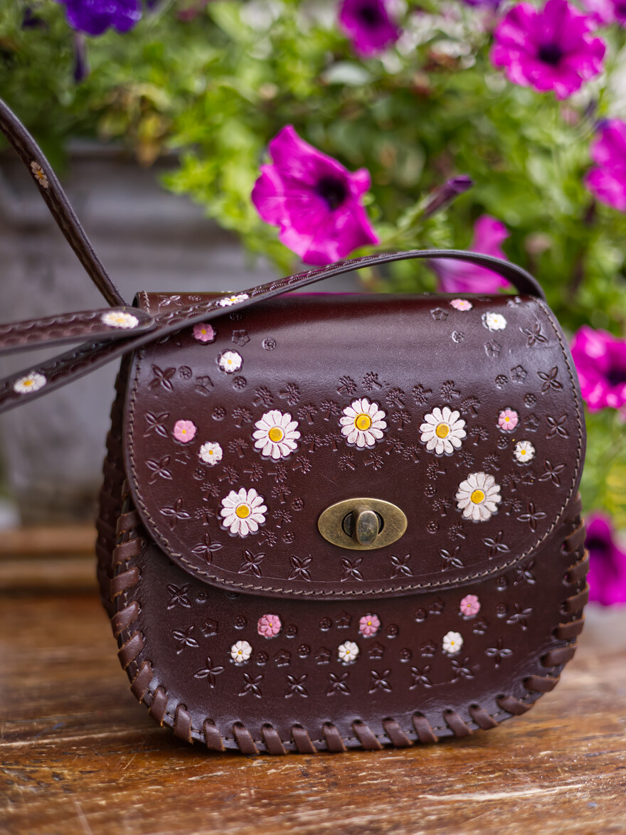 Herbalist Daisy Leather Bag