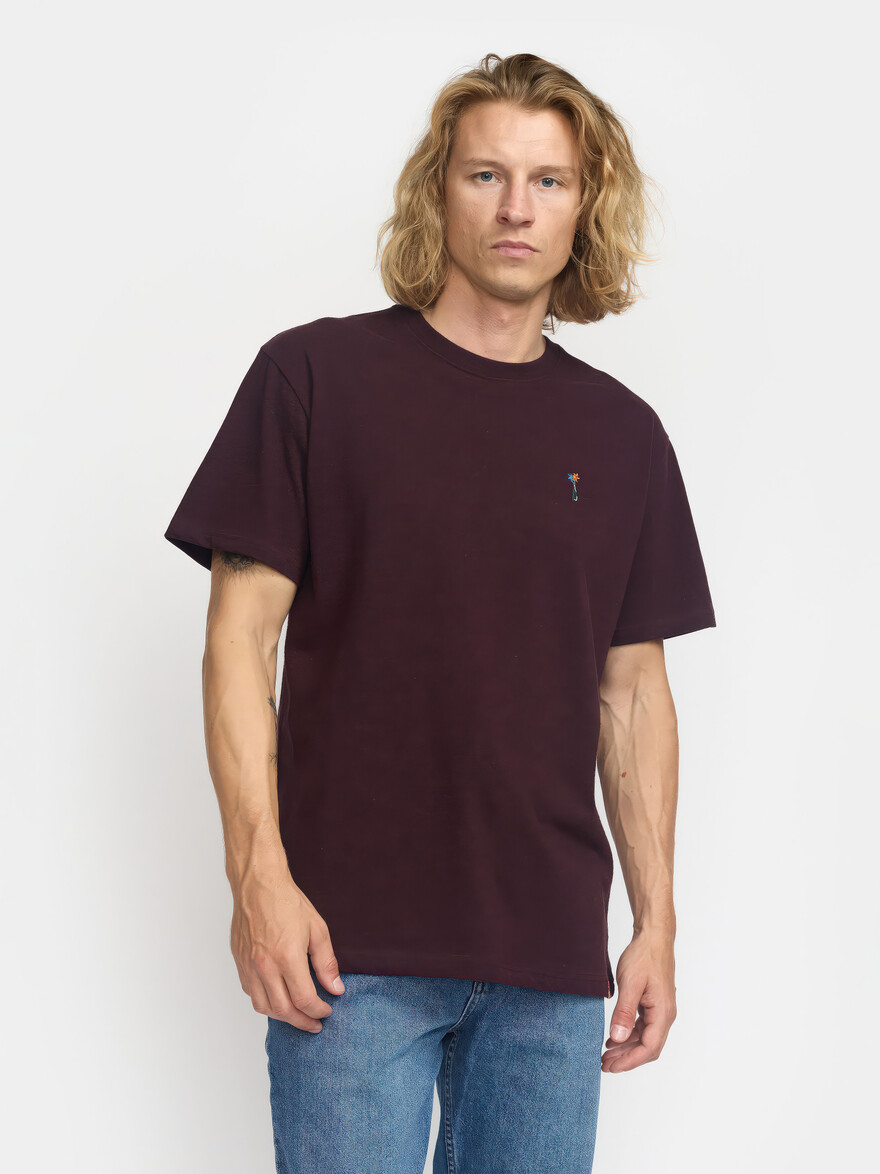 ♣ Burgundy Picked Flowers Tee