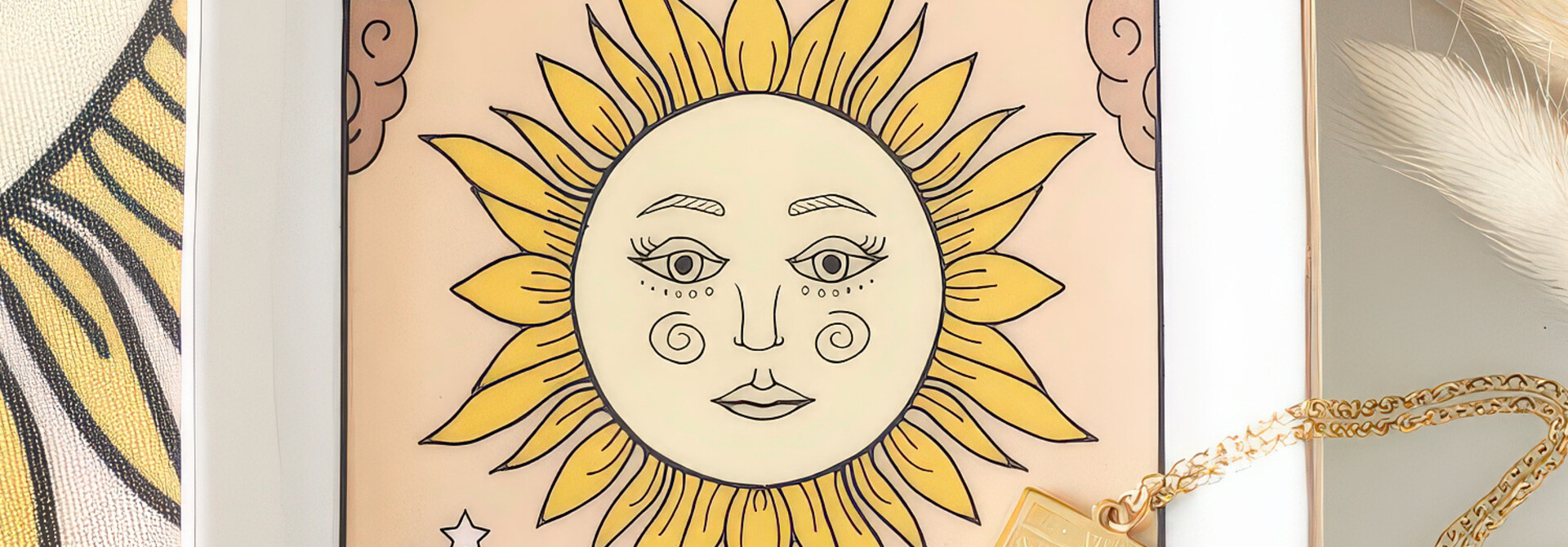 The Sun Vintage Tarot Ceramic Trinket Dish