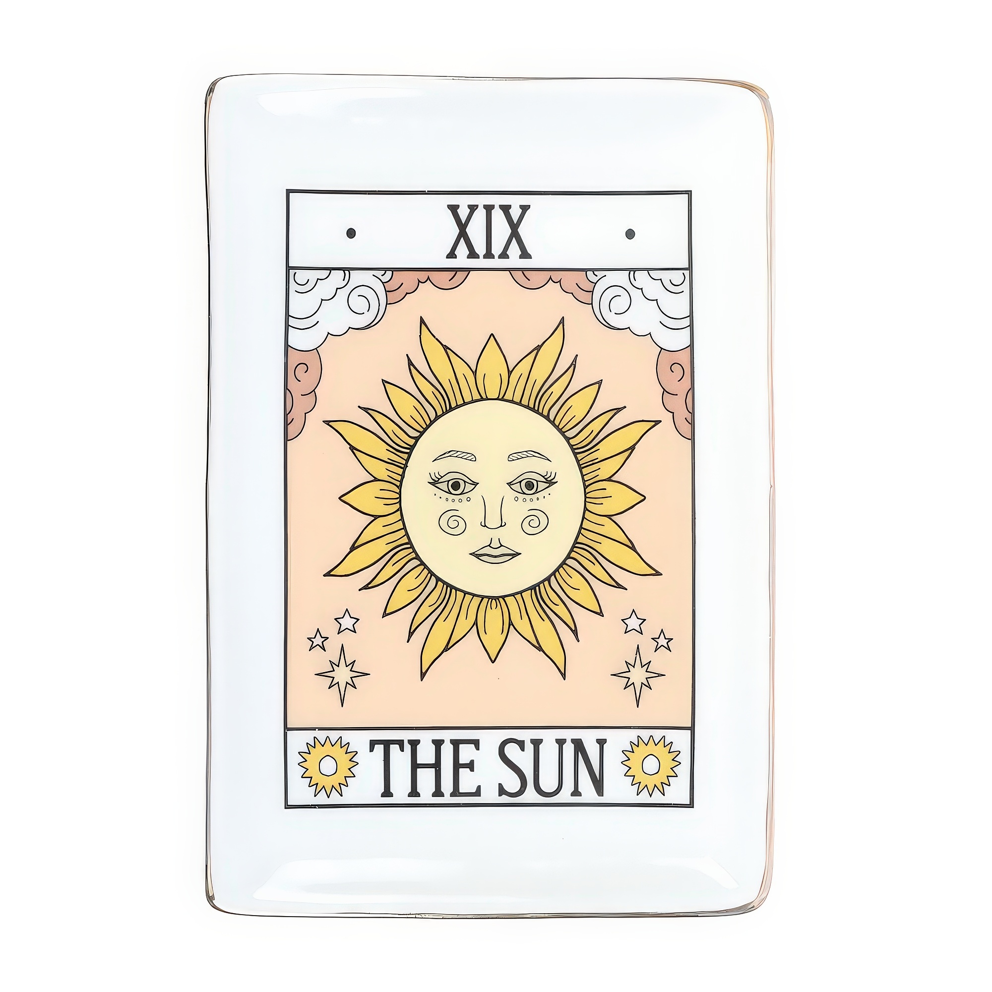 The Sun Vintage Tarot Ceramic Trinket Dish-2
