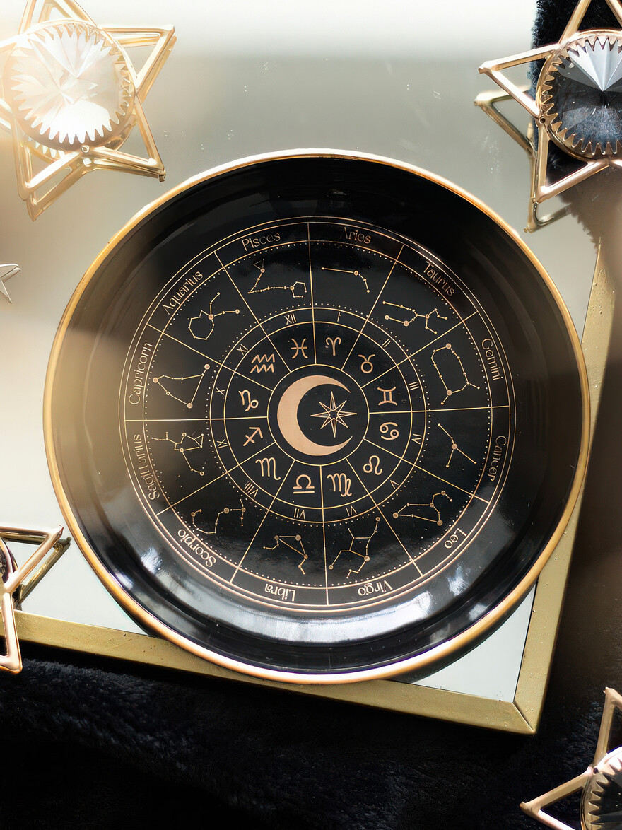 Astrology Wheel Ceramic Trinket Dish