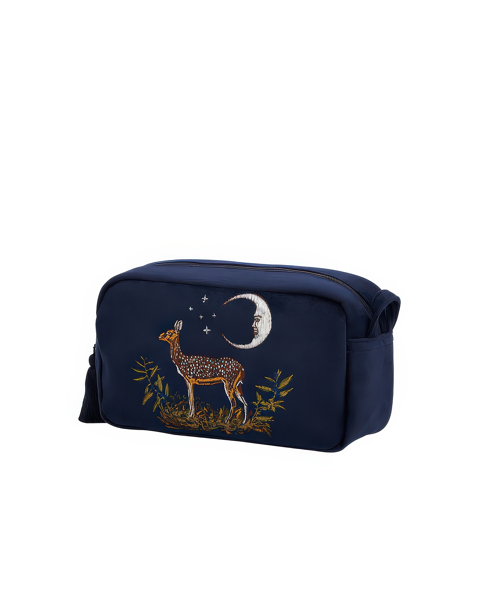 Deer and Moon Embroidered Makeup Pouch-3