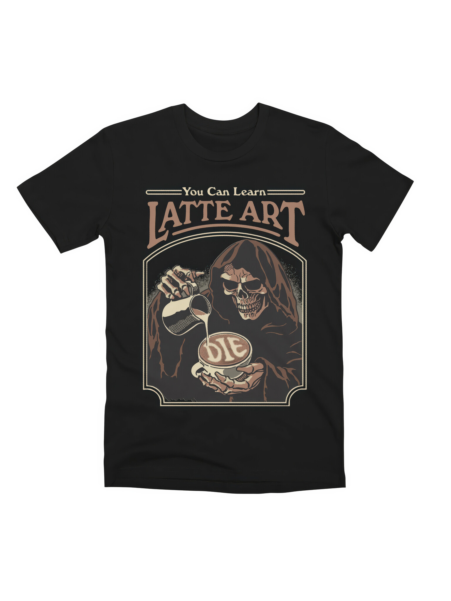 Black Latte Art Tee-1