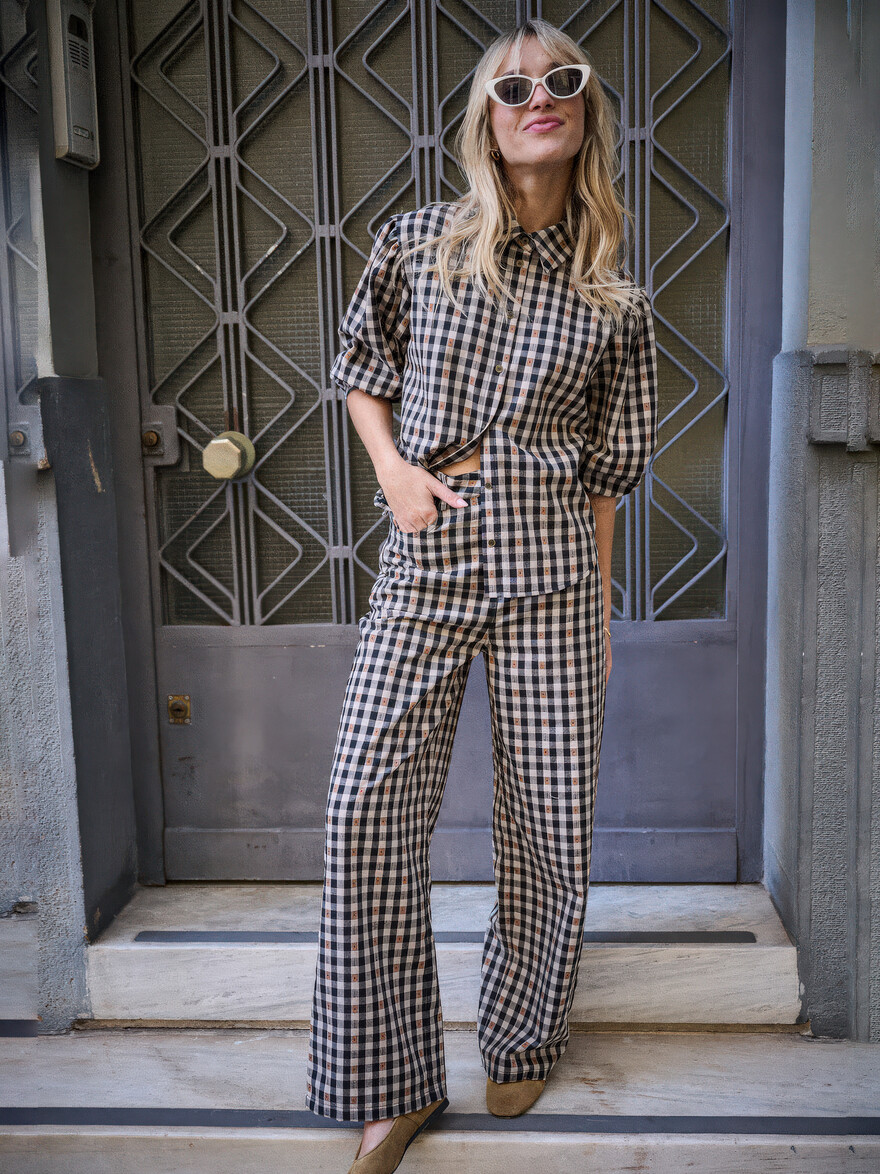 ♣ Pali Vichy Broderie Pantalon