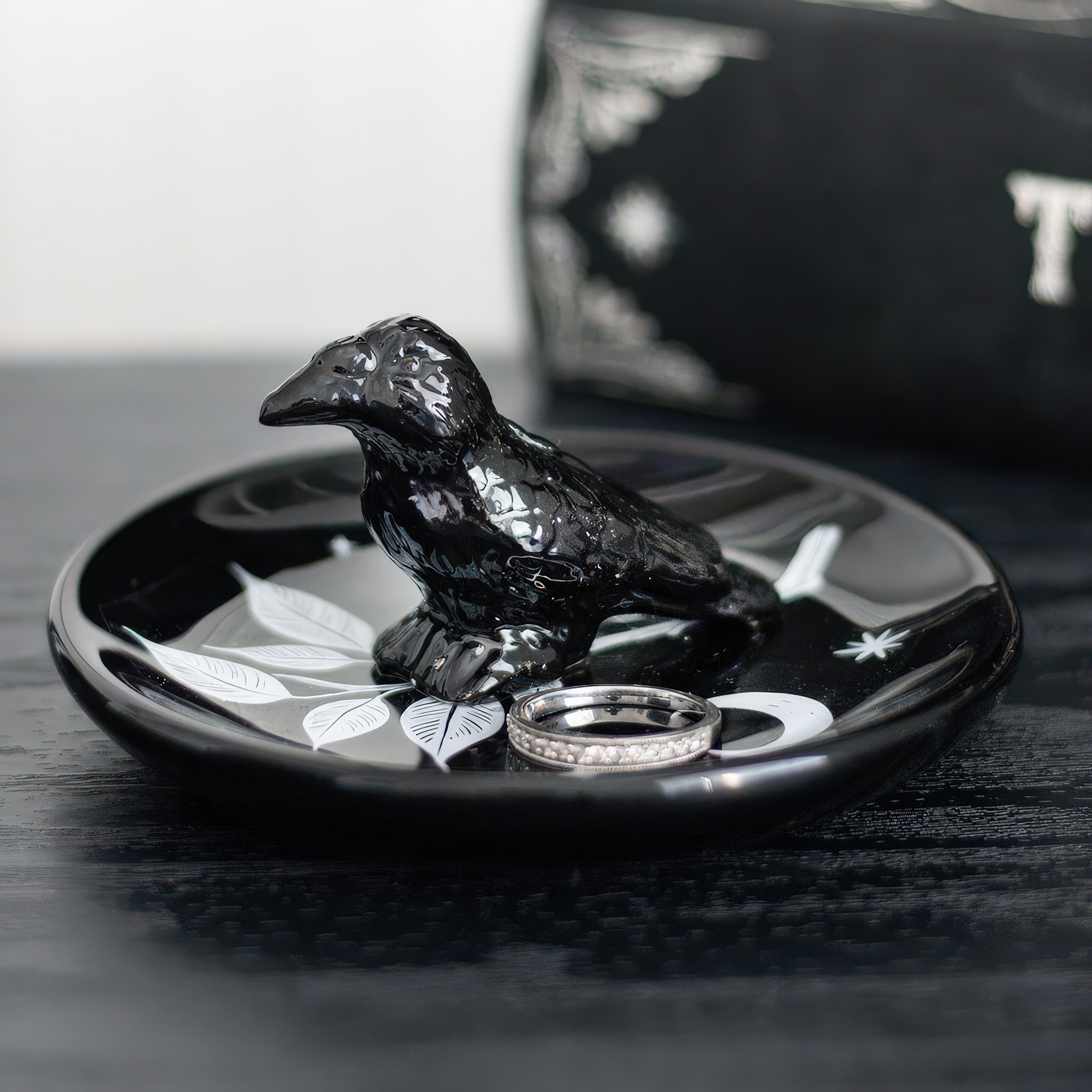Mystic Raven Trinket Dish-3