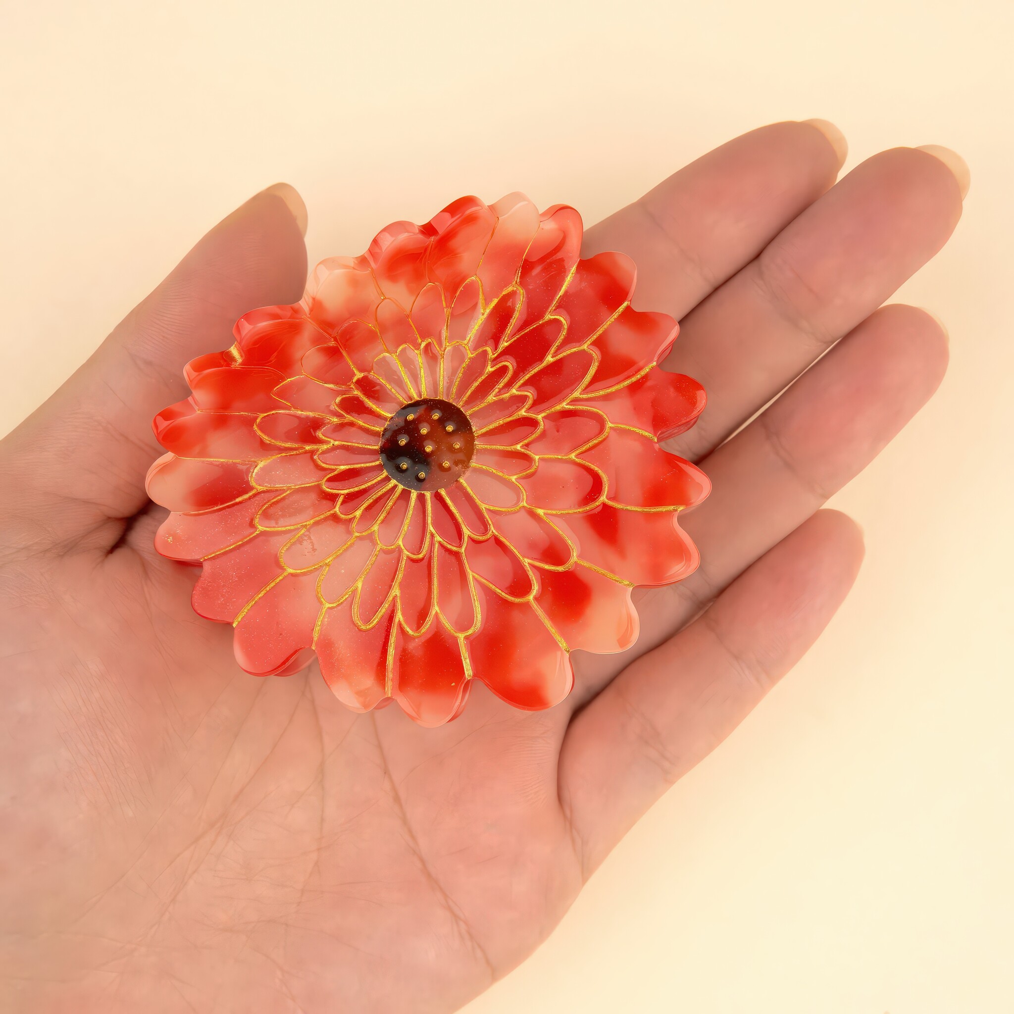 ♣ Dahlia Flower Hair Claw-4