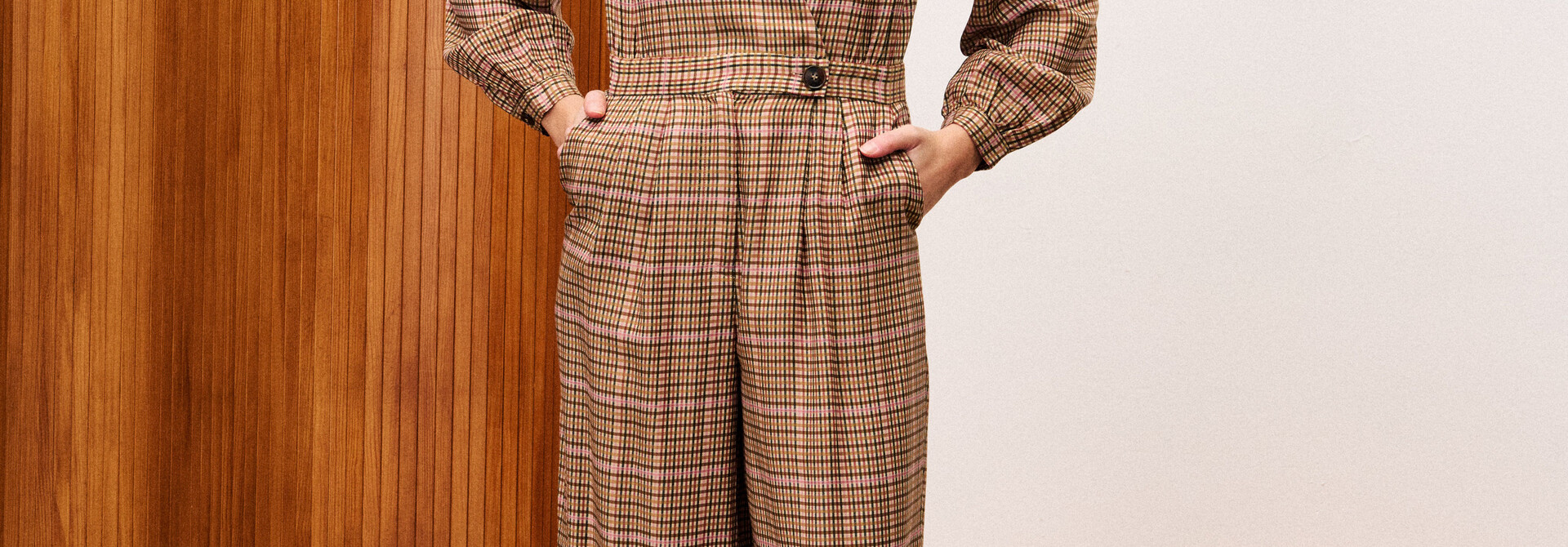 ♣ Ginger Plaid de Provence Jumpsuit