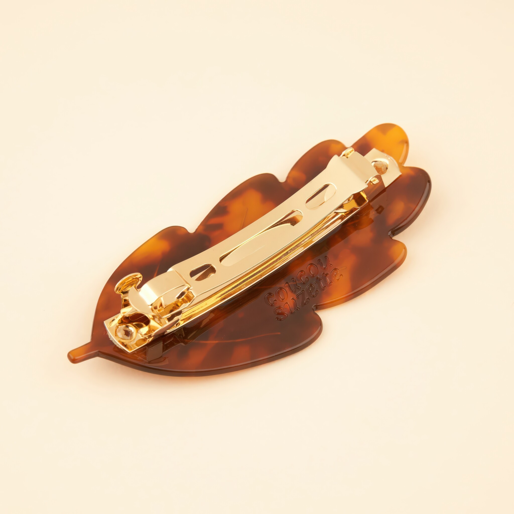 ♣ Leaf French Barrette-4