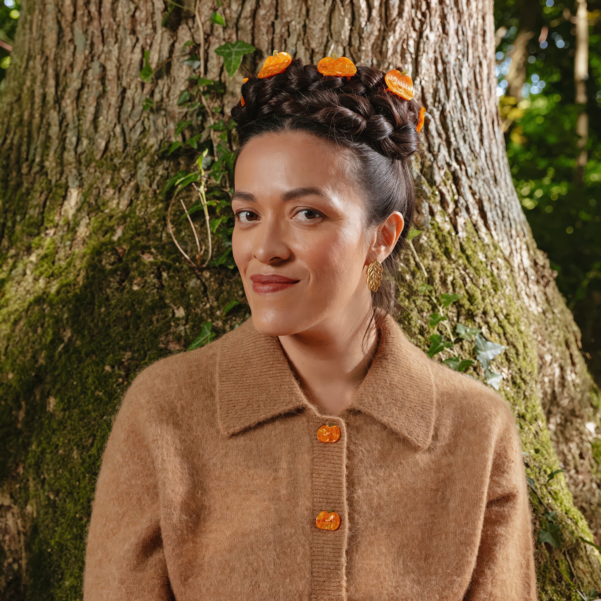 ♣ Pumpkin Mini Hair Claw-3