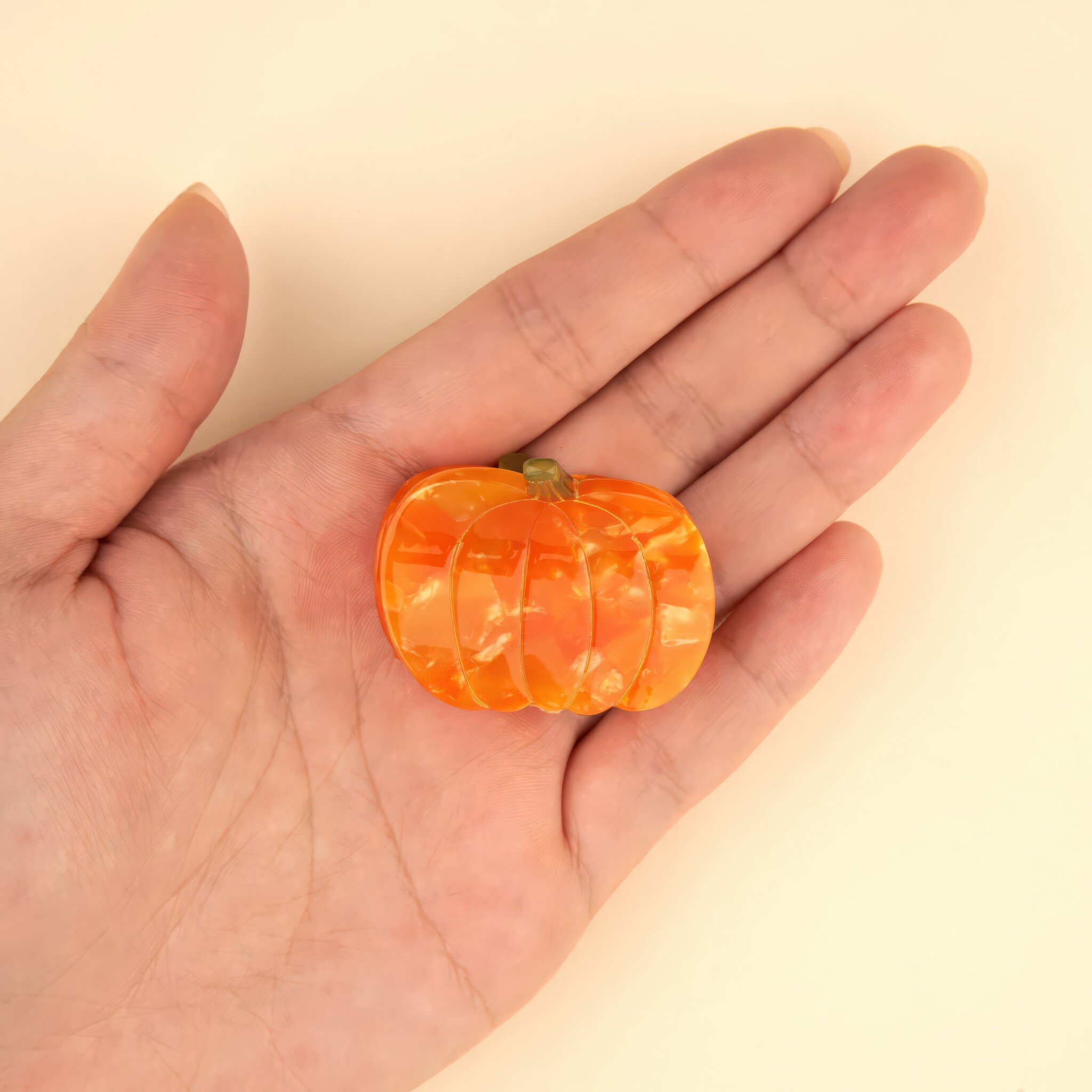 ♣ Pumpkin Mini Hair Claw-4