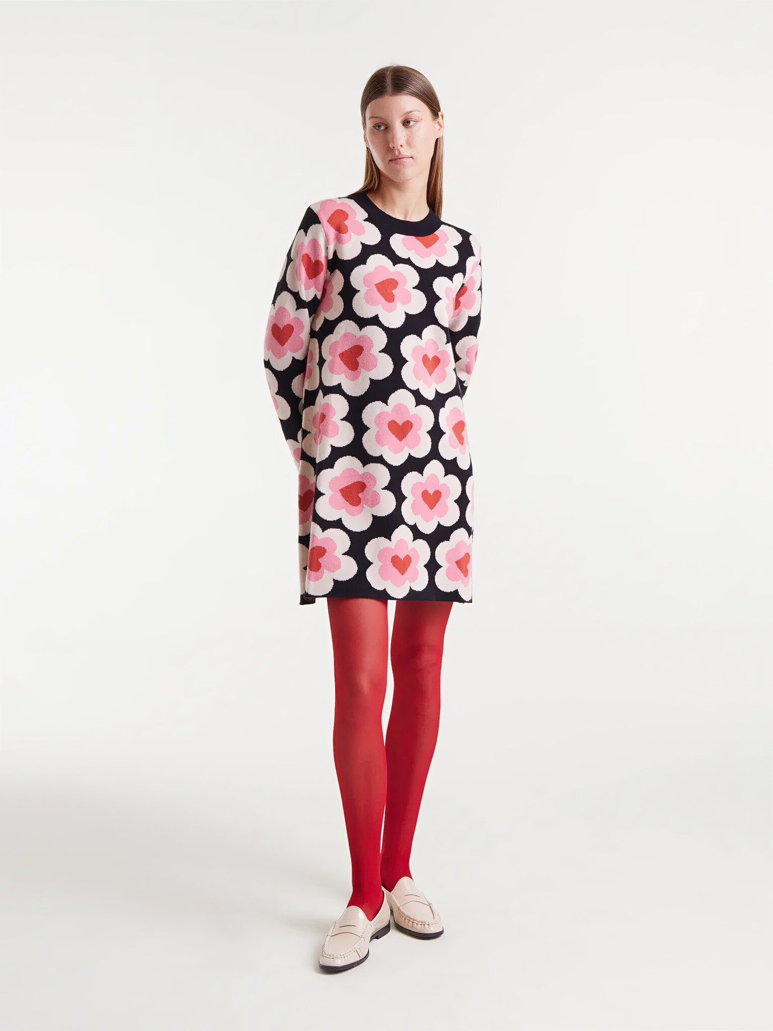 Short Flower Puff Dress-1