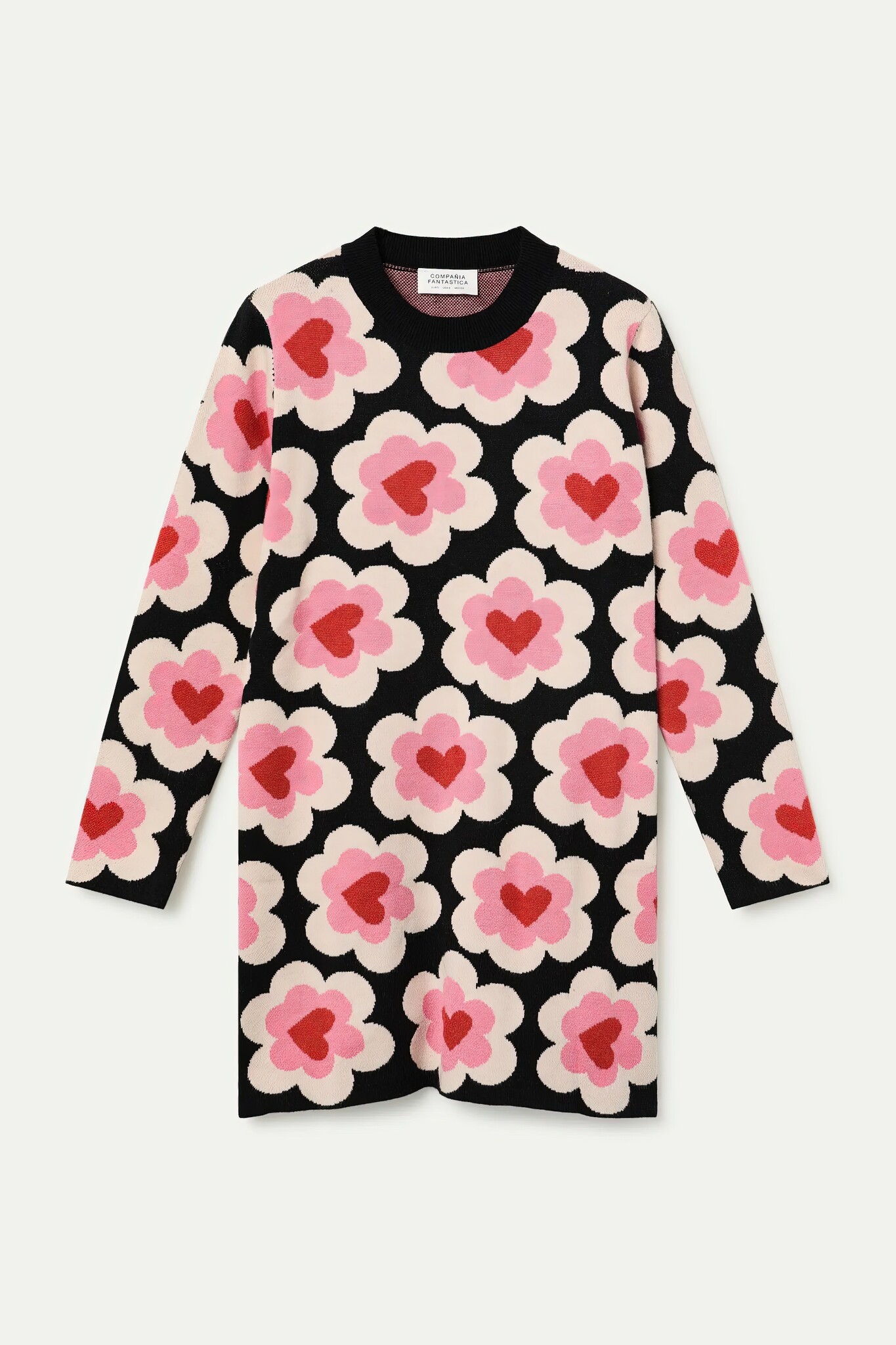 Short Flower Puff Dress-5