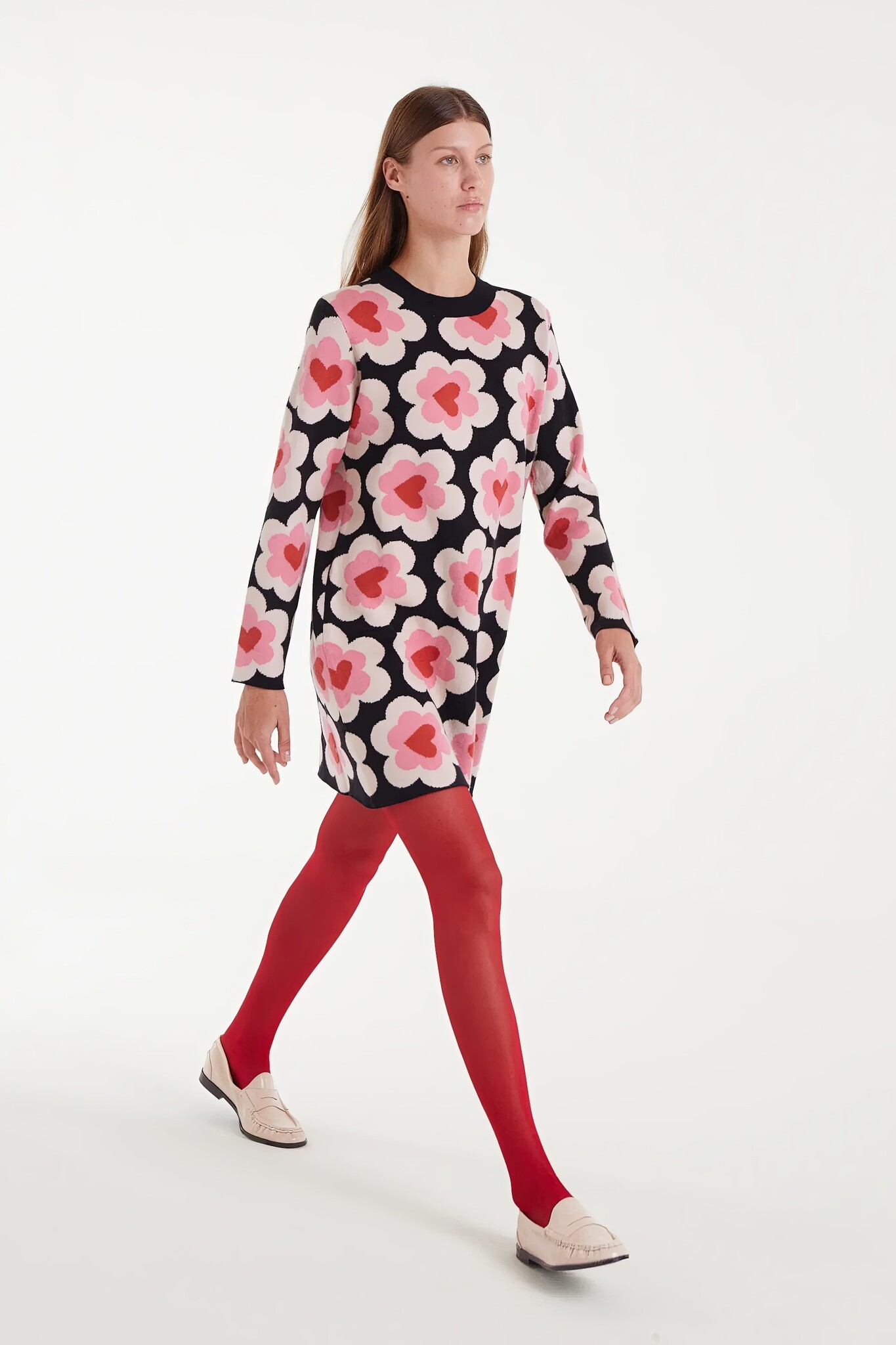 Short Flower Puff Dress-3