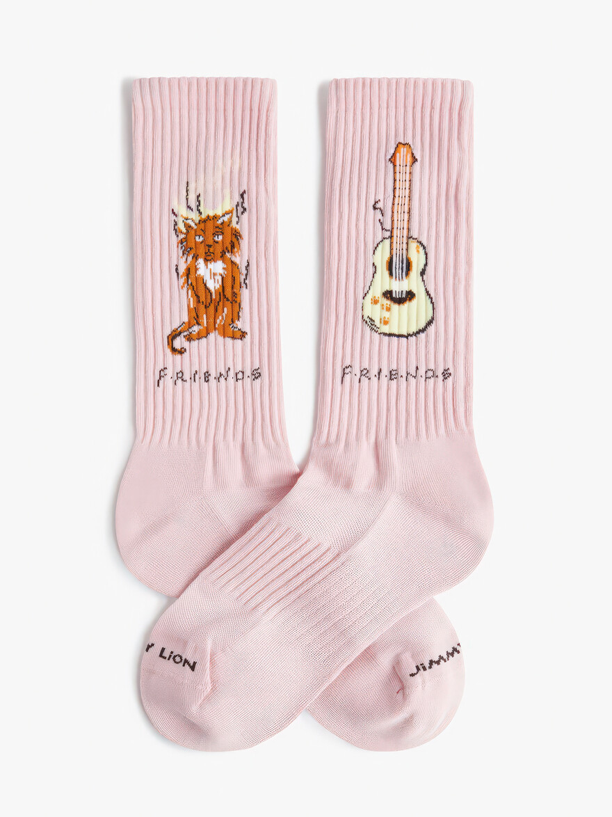 ♣ Athletic Friends Smelly Cat Pink Socks
