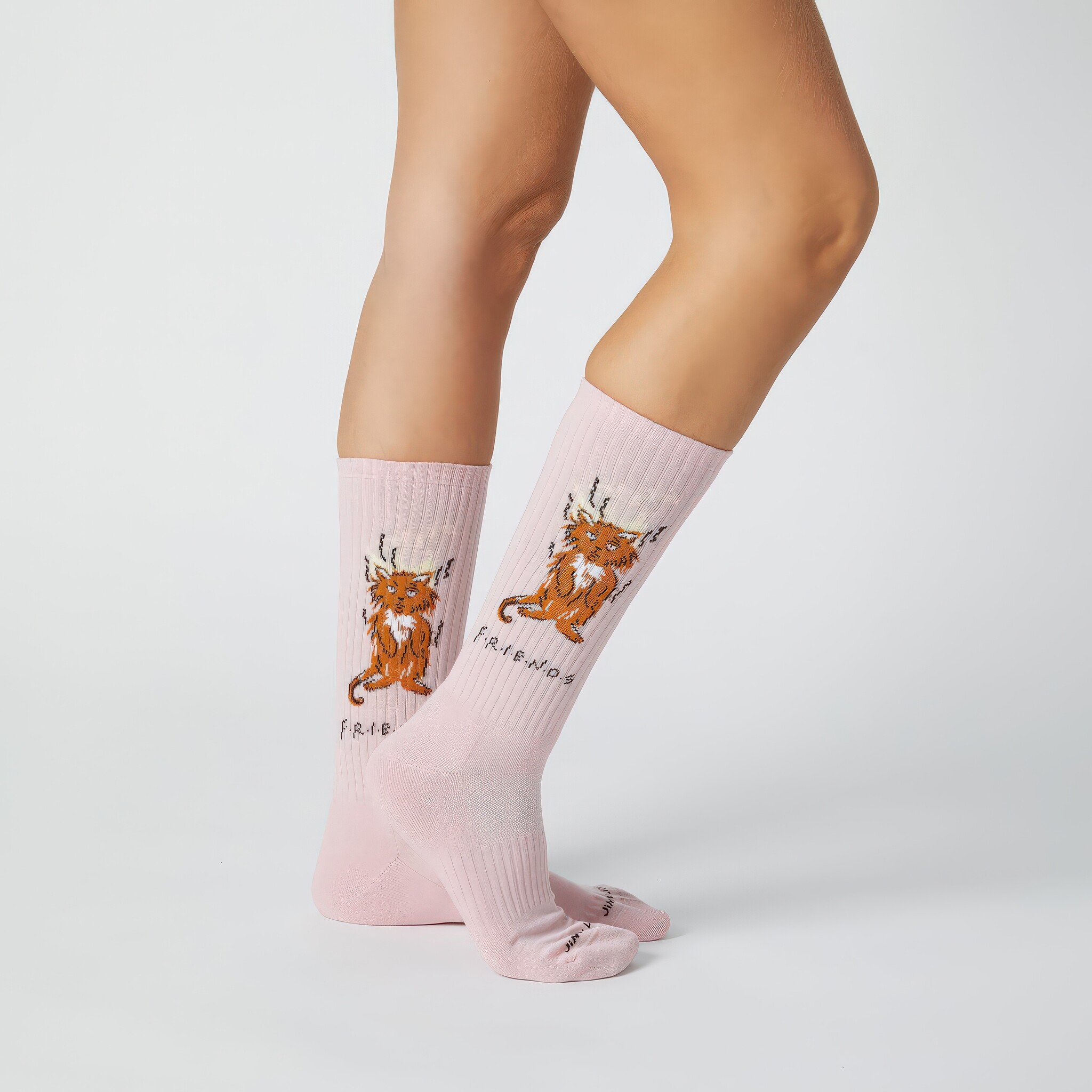 ♣ Athletic Friends Smelly Cat Pink Socks-3