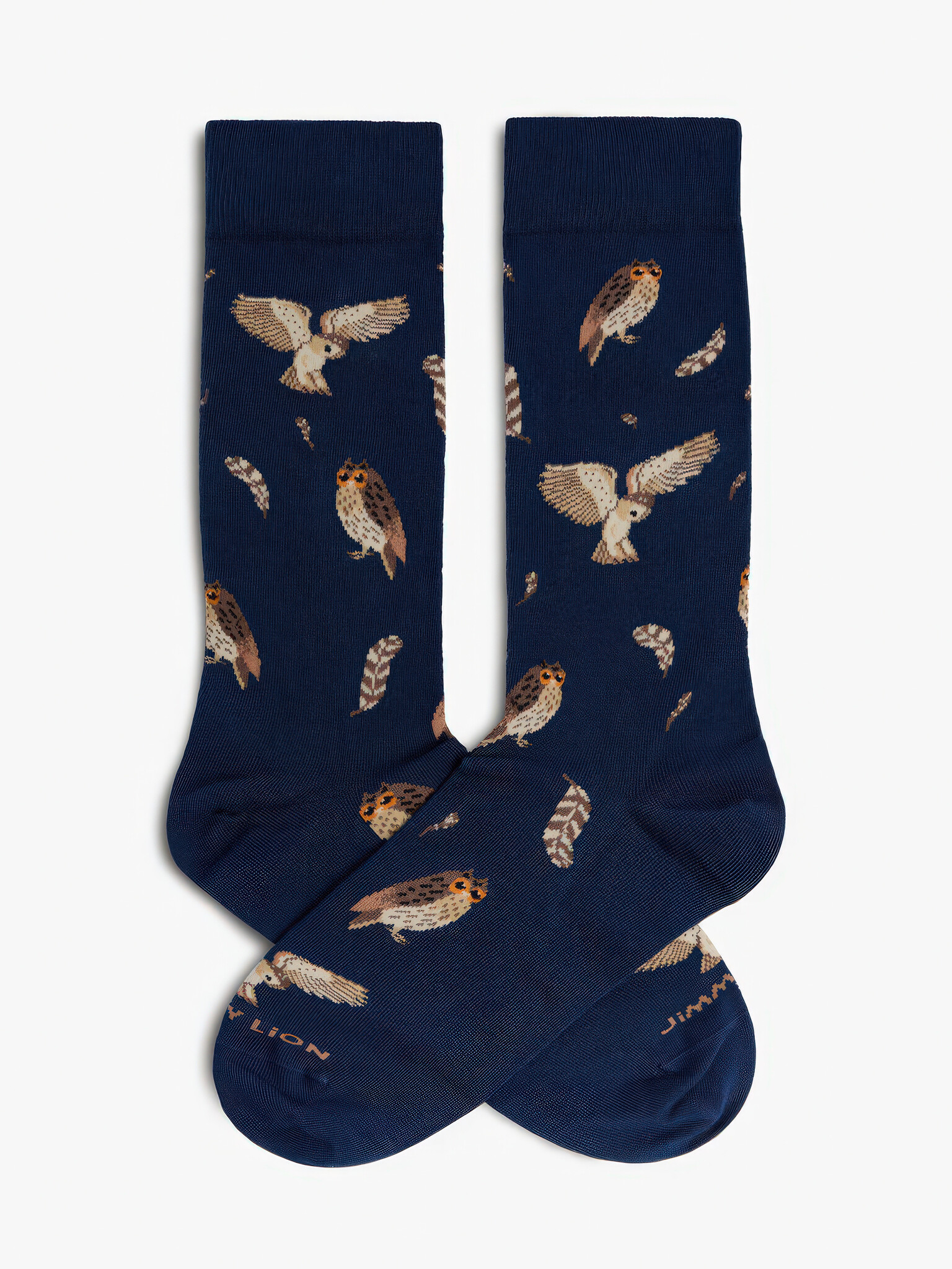 ♣ Night Owl Dark Blue Socks-1