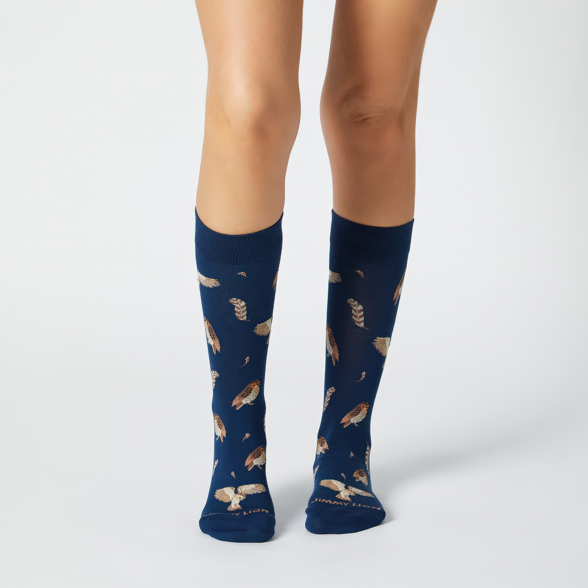 ♣ Night Owl Dark Blue Socks-4