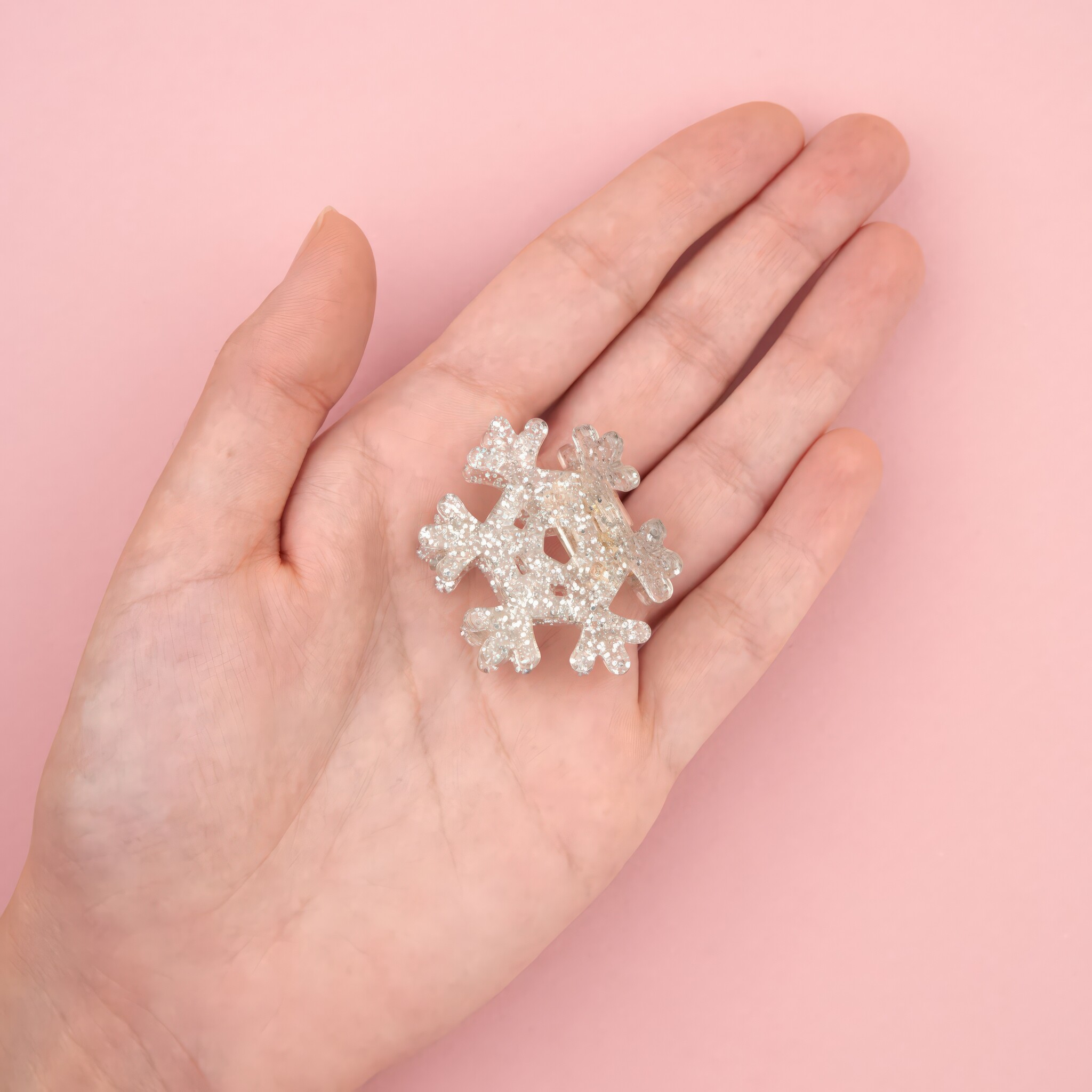 ♣ Snowflake Mini Hair Claw-3