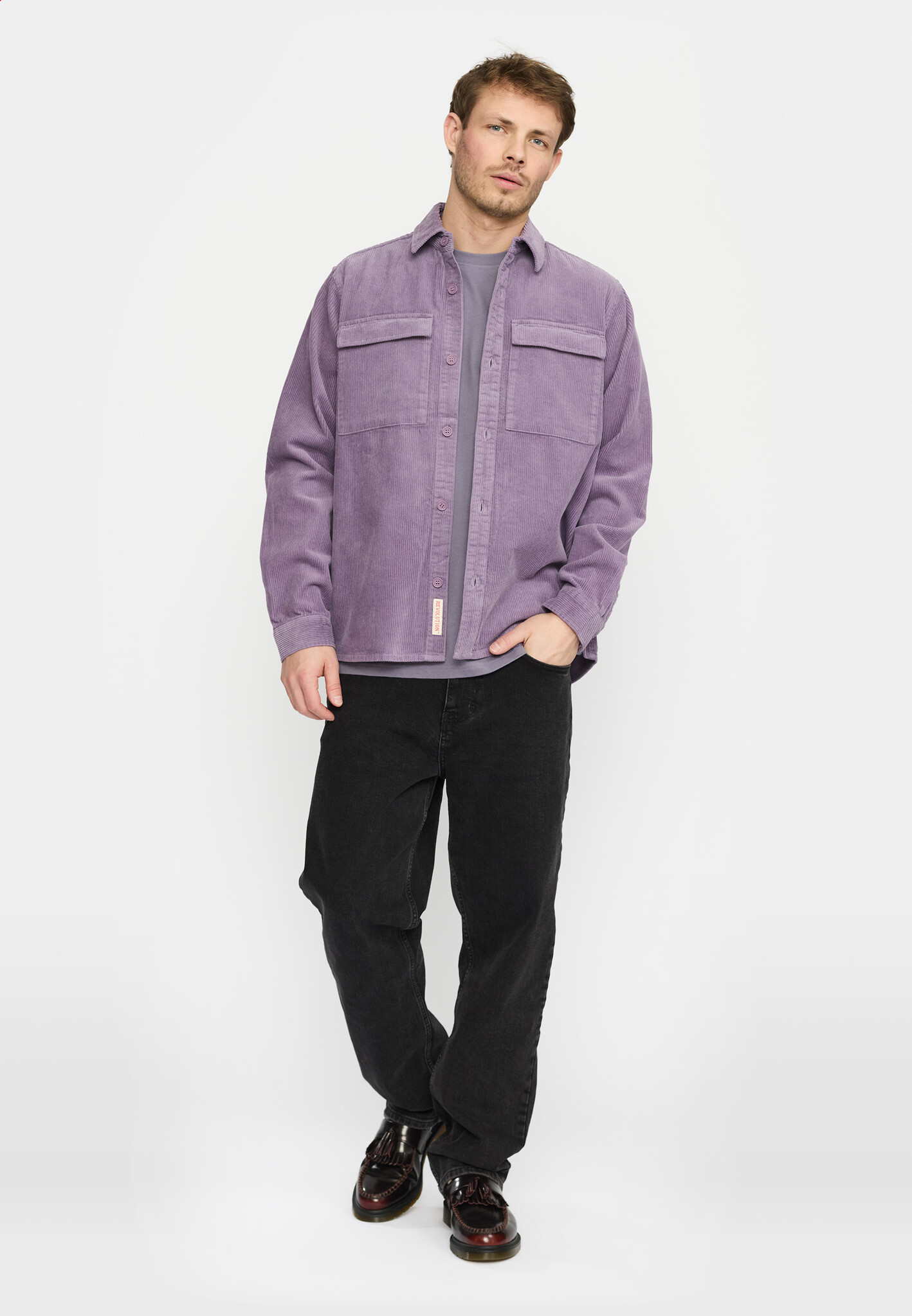 ♣ Purple Plush Utility Overshirt-2