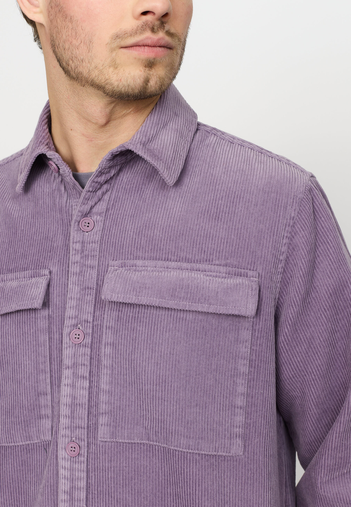 ♣ Purple Plush Utility Overshirt-3