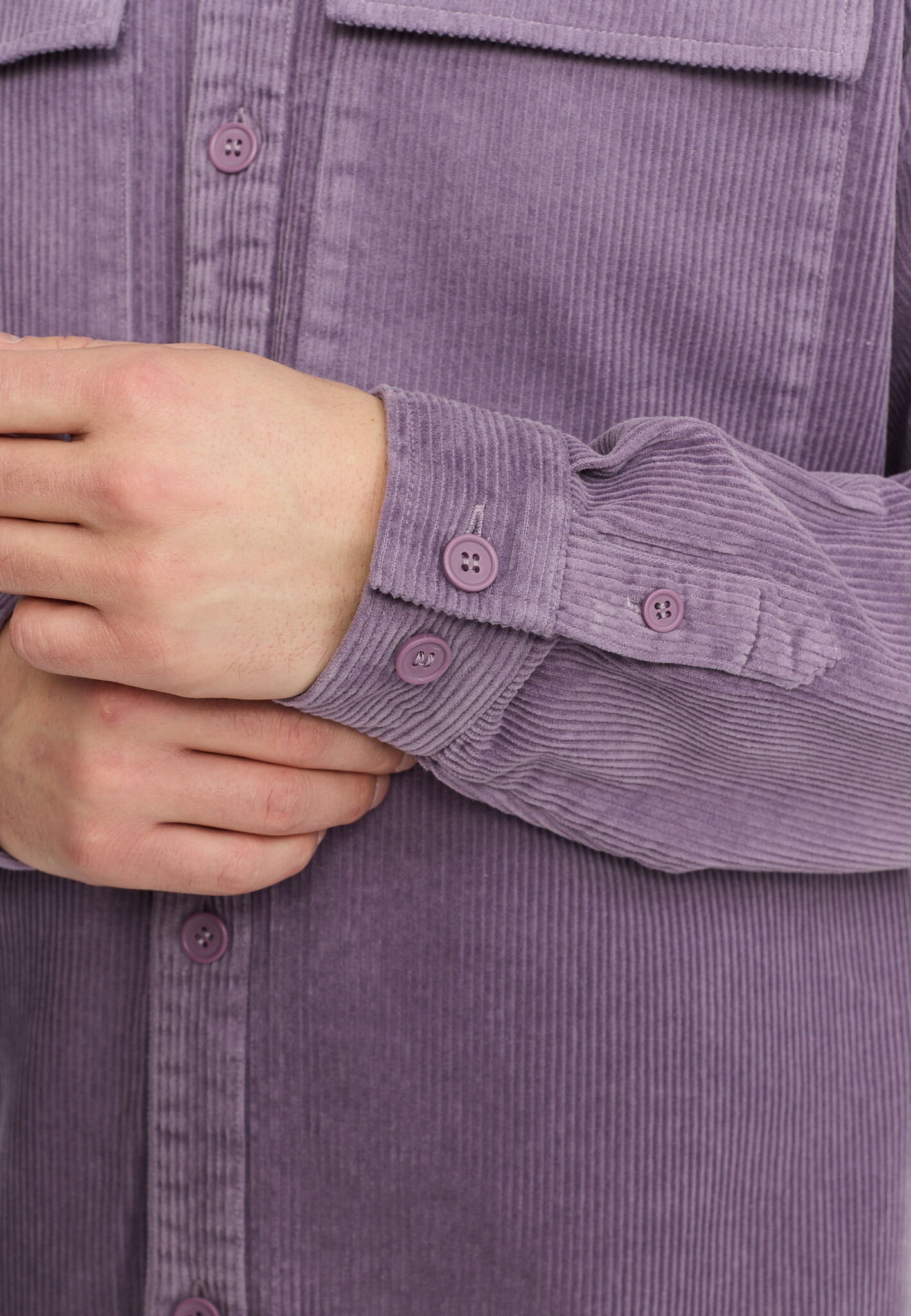 ♣ Purple Plush Utility Overshirt-5