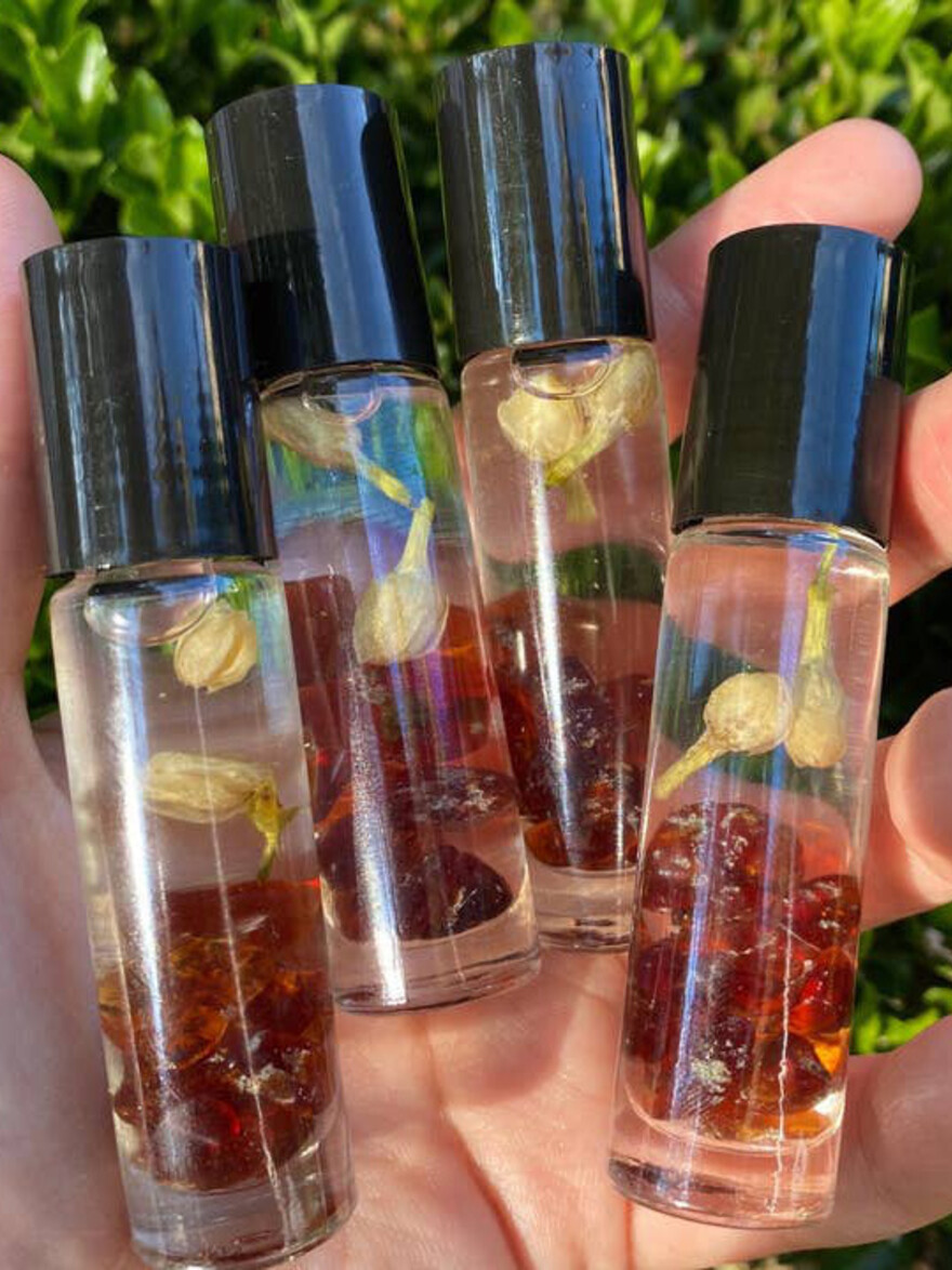 Gemstone Perfume Roller GARNET