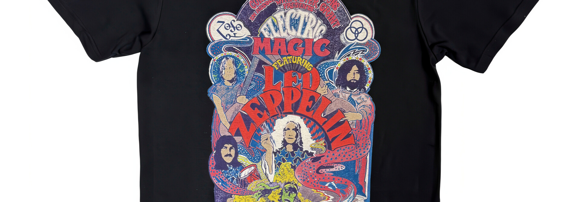 Led Zeppelin - Full Colour Electric Magic Black Tee