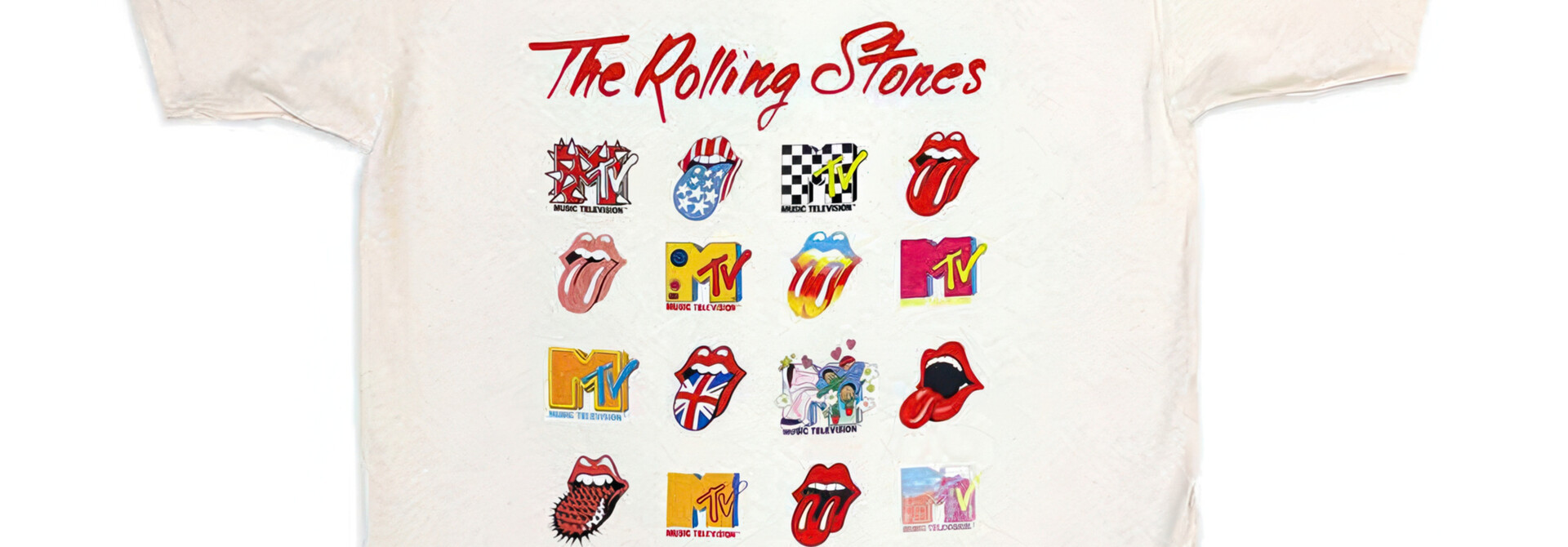 The Rolling Stones - MTV Logo Mashup Natural Tee