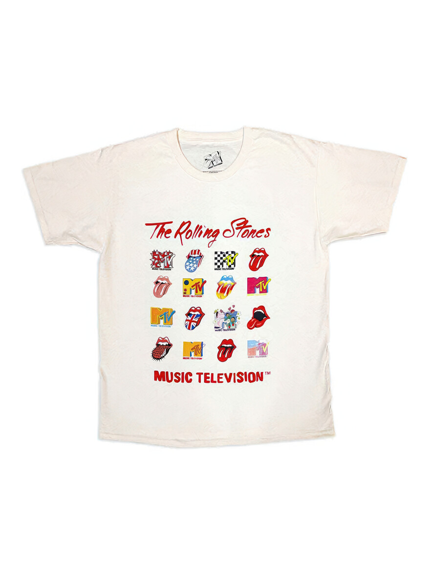 The Rolling Stones - MTV Logo Mashup Natural Tee