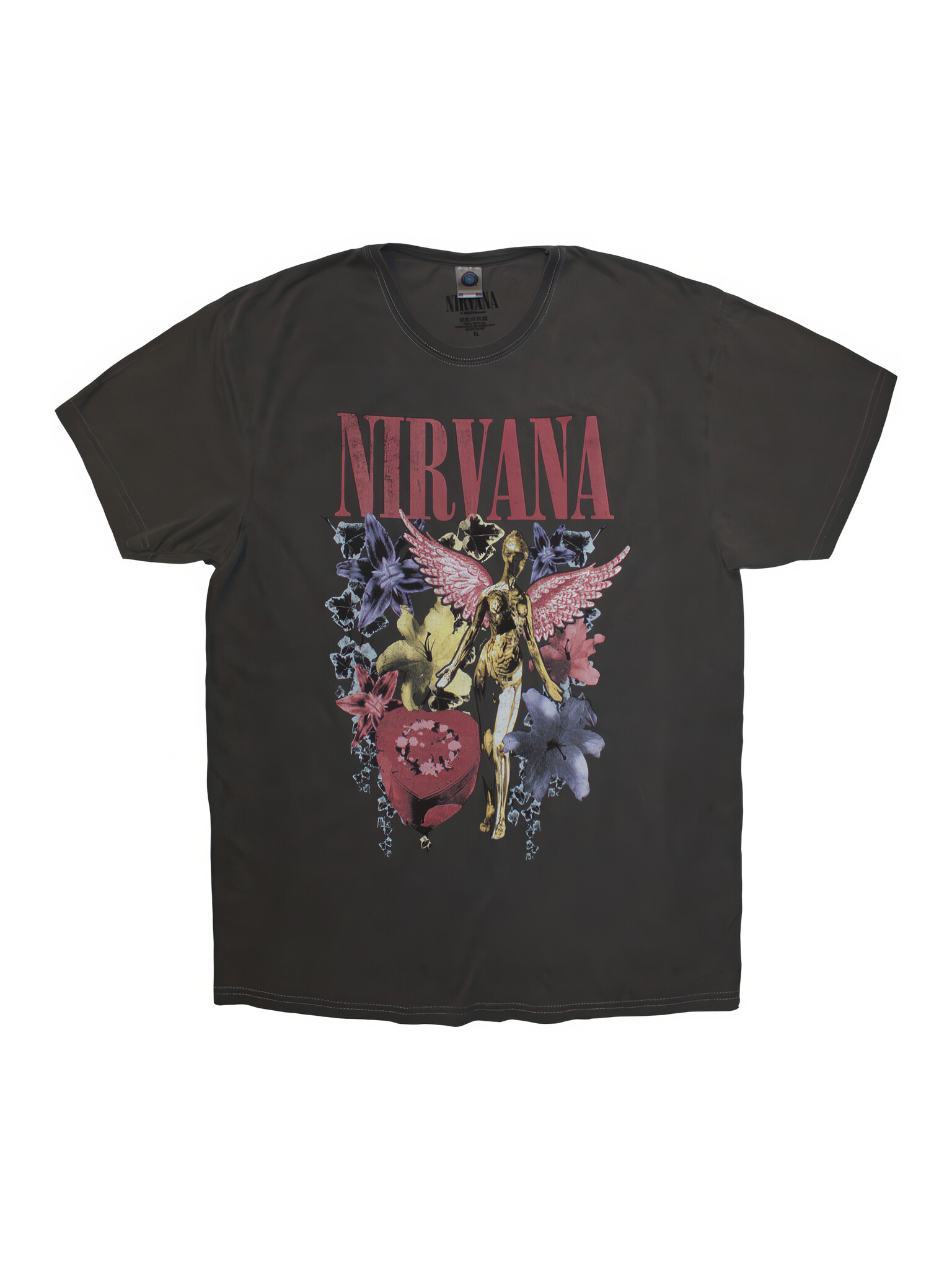 Nirvana - In Utero Vintage Collage Black Tee-1