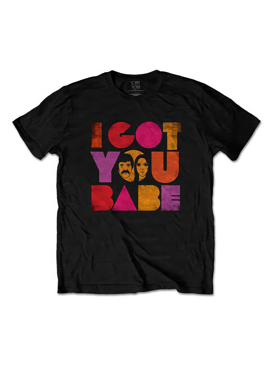 Sonny & Cher - I Got You Babe Black Tee