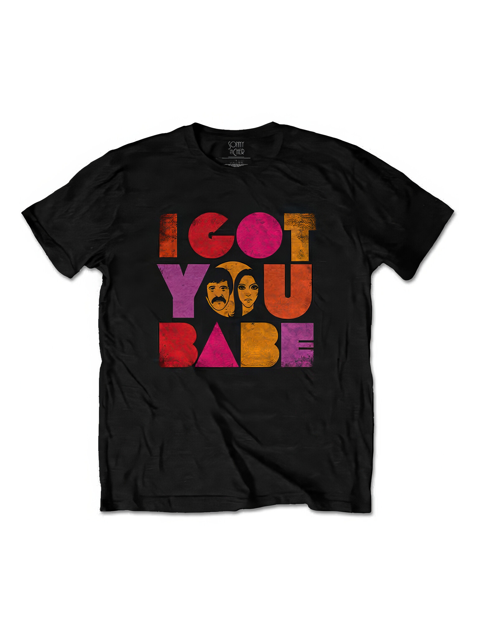 Sonny & Cher - I Got You Babe Black Tee-1