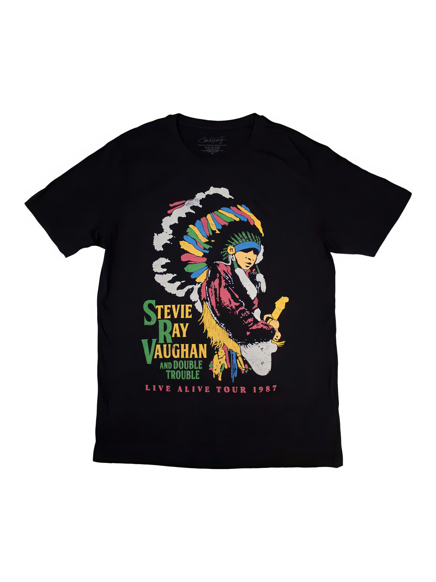 SRV - Double Trouble Black Tee