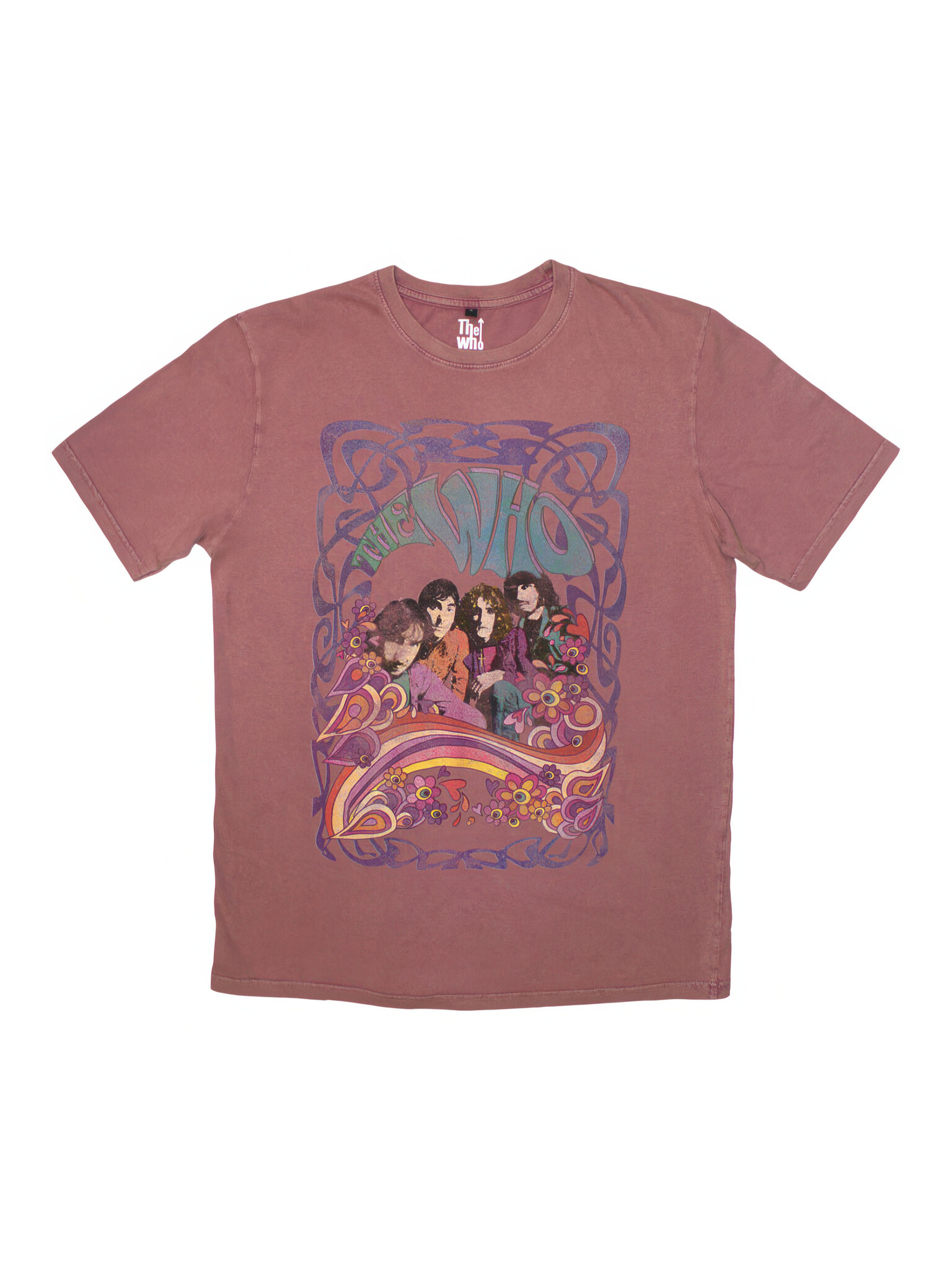 The Who - Psych Floral Kashmir Red Tee-1