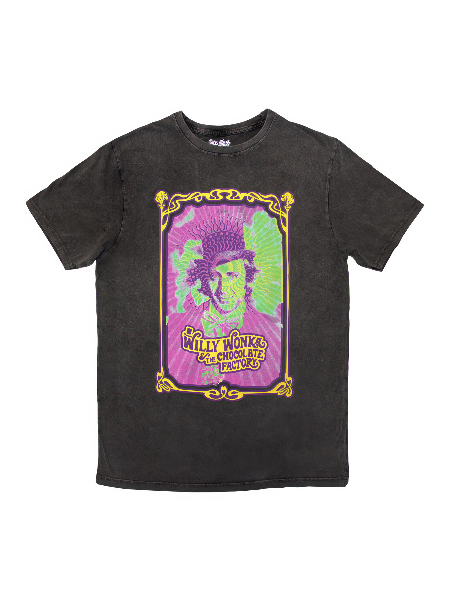 Willy Wonka - Psych Poster Charcoal Grey Tee-1