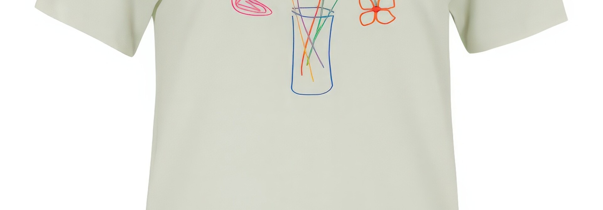 ♣ Stiched Flowery Lines Tee