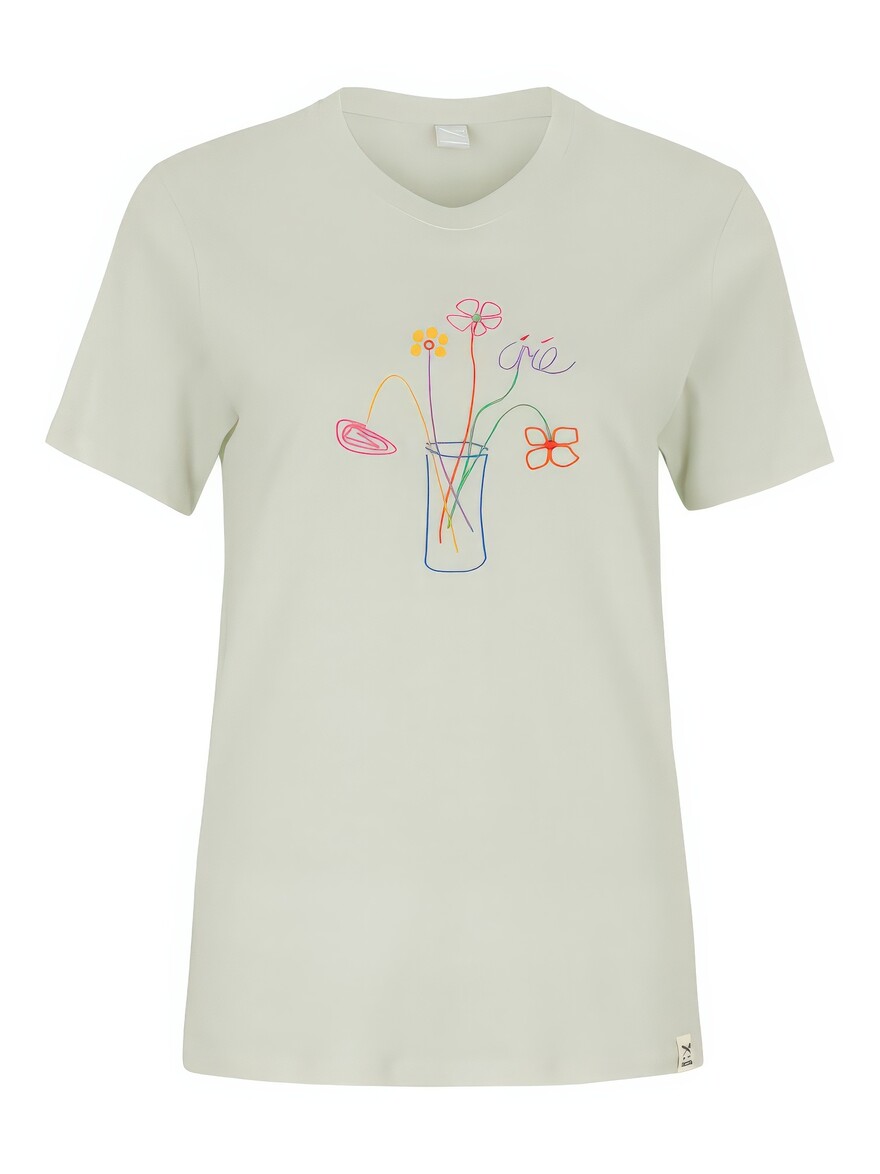 ♣ Stiched Flowery Lines Tee