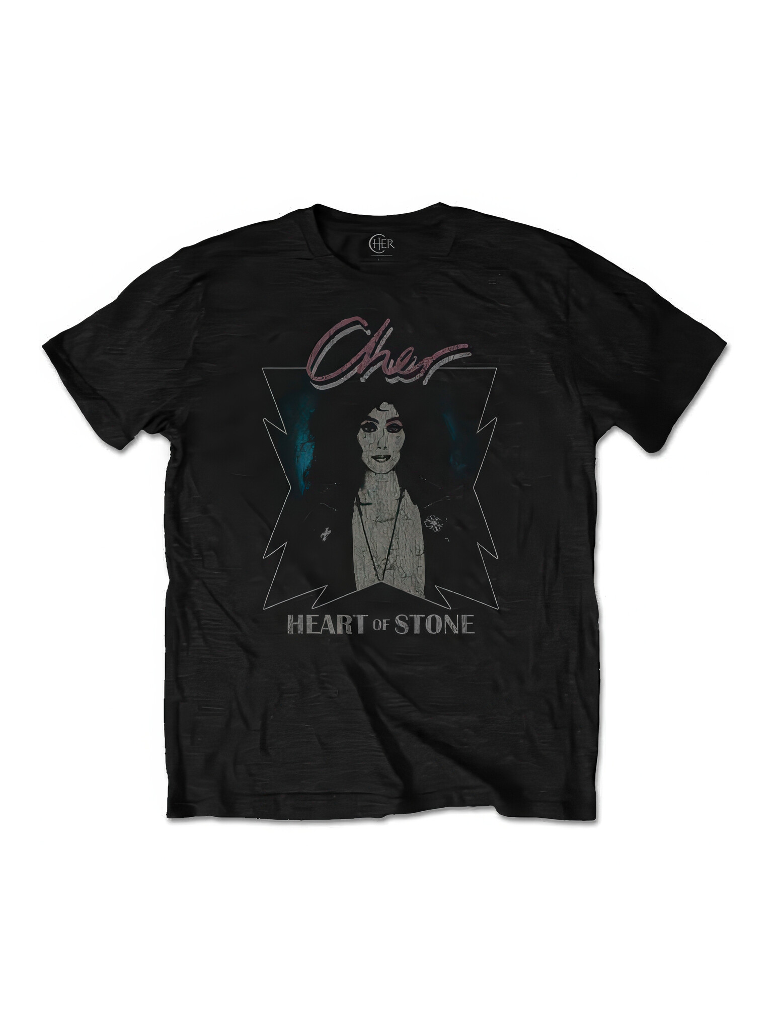 Cher - Heart of Stone Black Tee-1