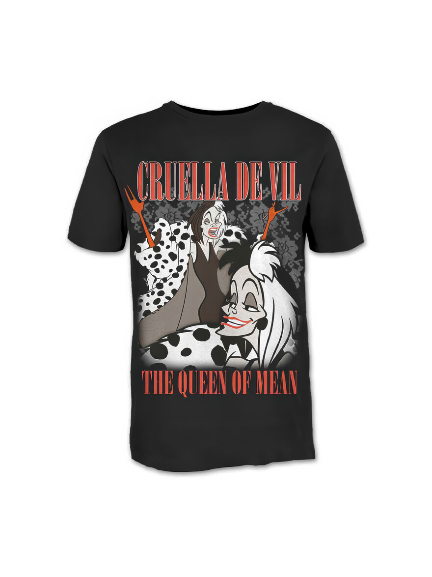 101 Dalmatians - Cruella Homage Black Tee