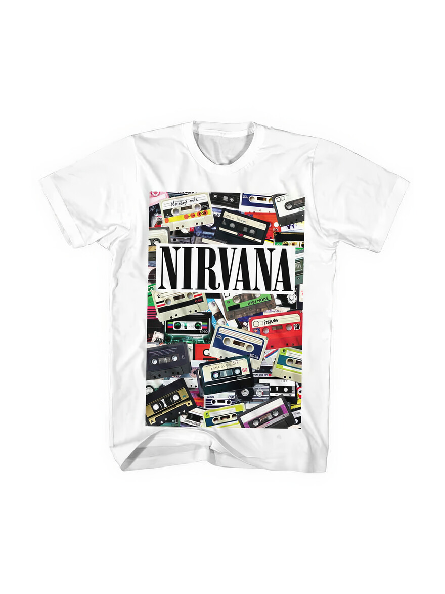 Nirvana - Cassettes White Tee