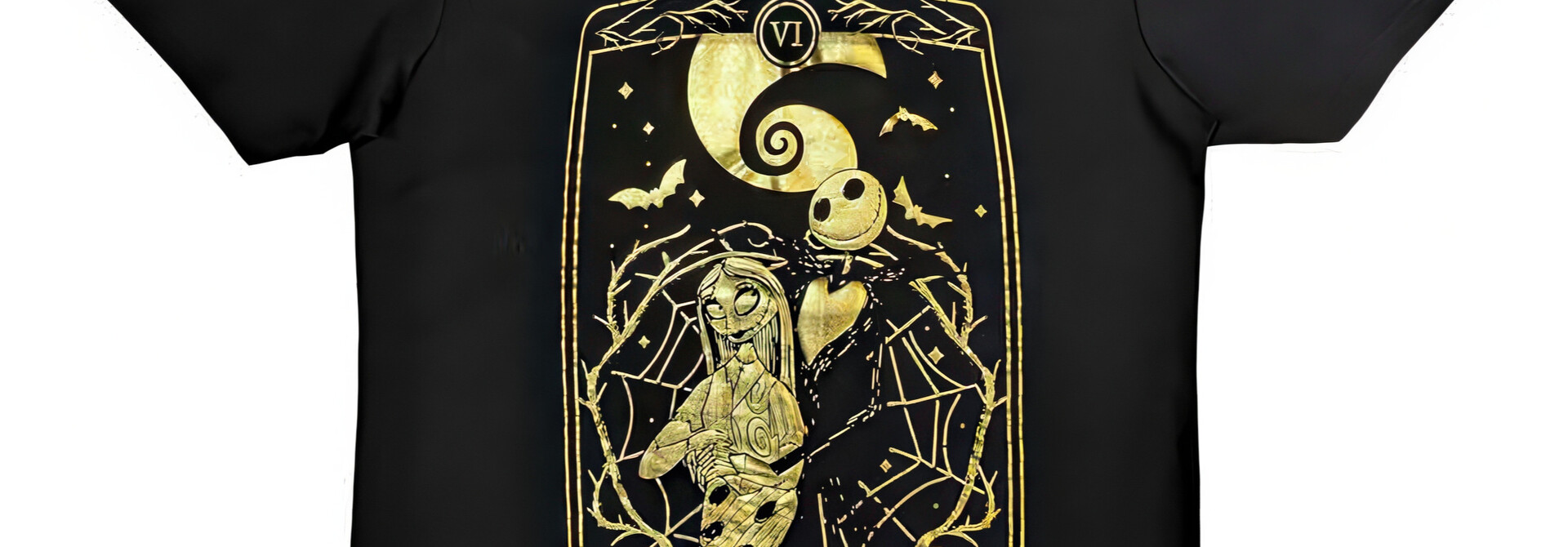 The Nightmare Before Christmas - Jack&Sally Tarot Black Tee