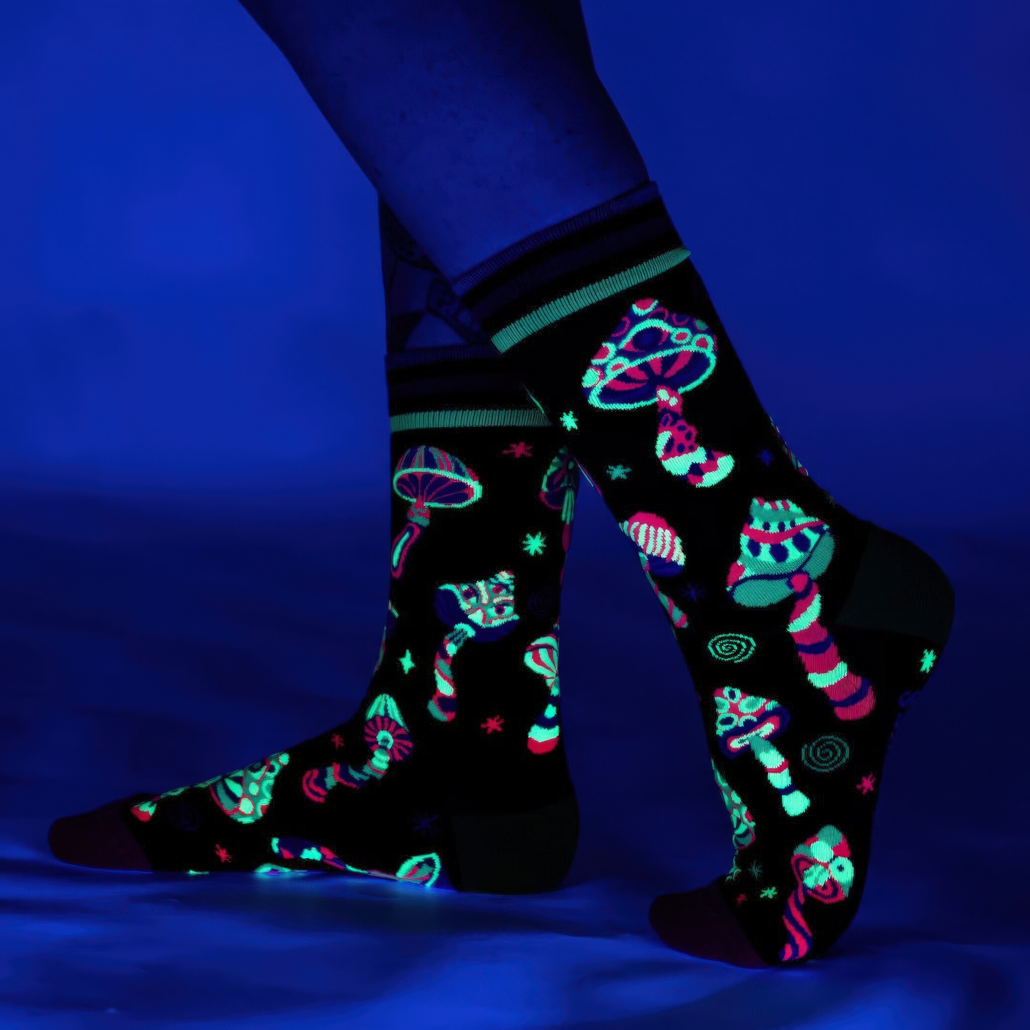 Funky Fungi UV Reactive Socks-2