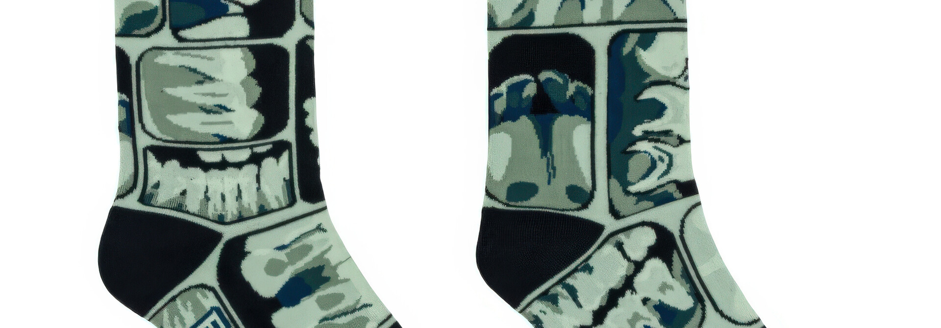 Too Cool For Flossing Teeth X-Ray Socks