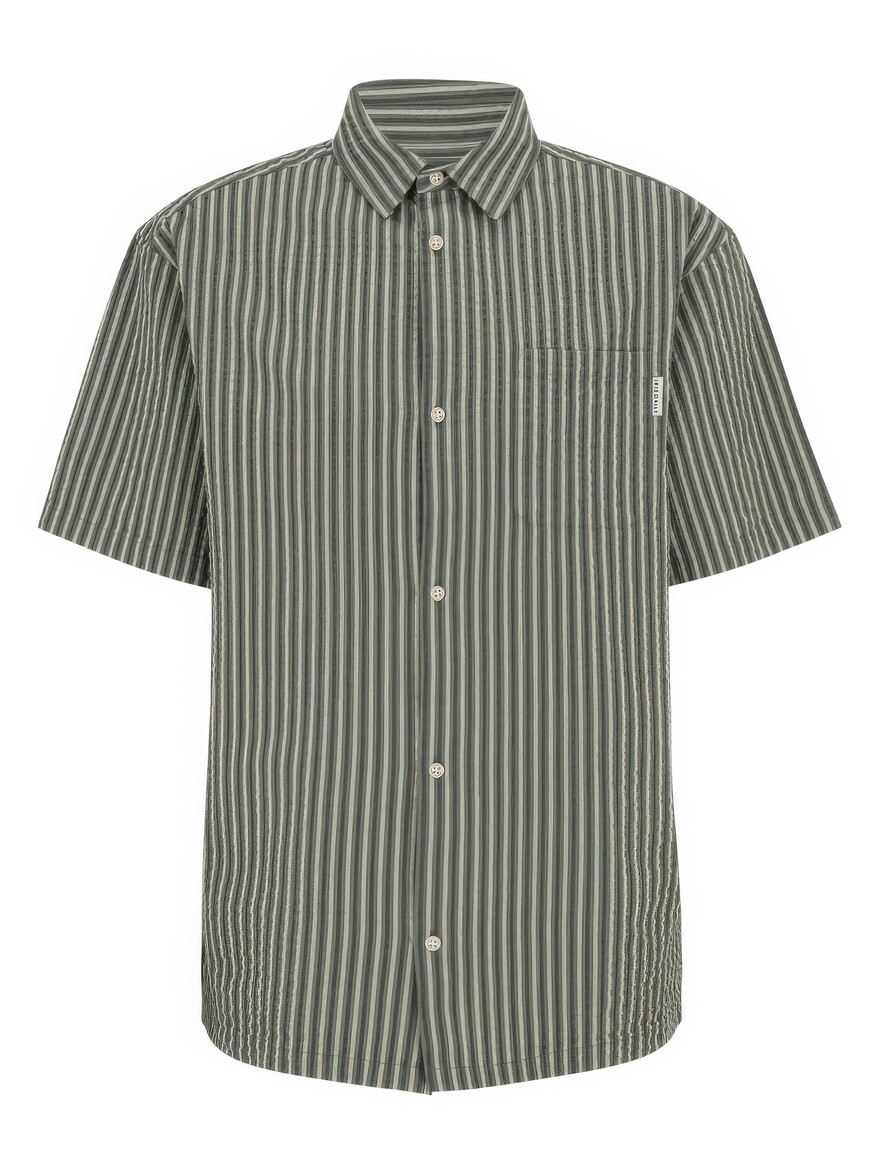 ♣ Seekah Rippled Seersucker Shirt