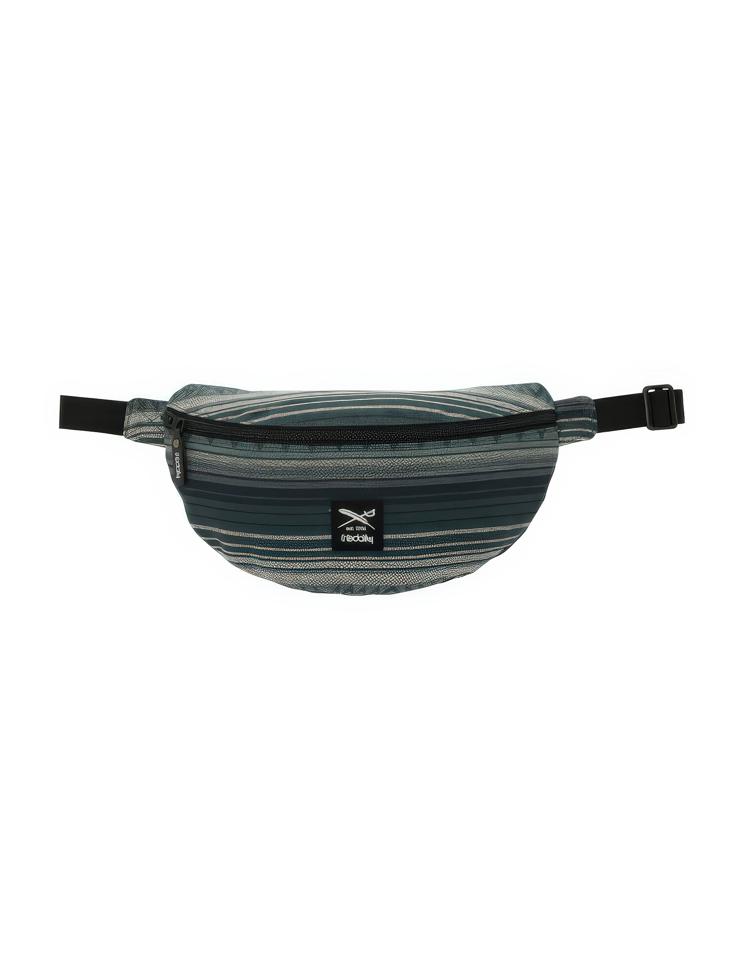 ♣ Vintachi Dark Jungle Stripe Hip Bag-1