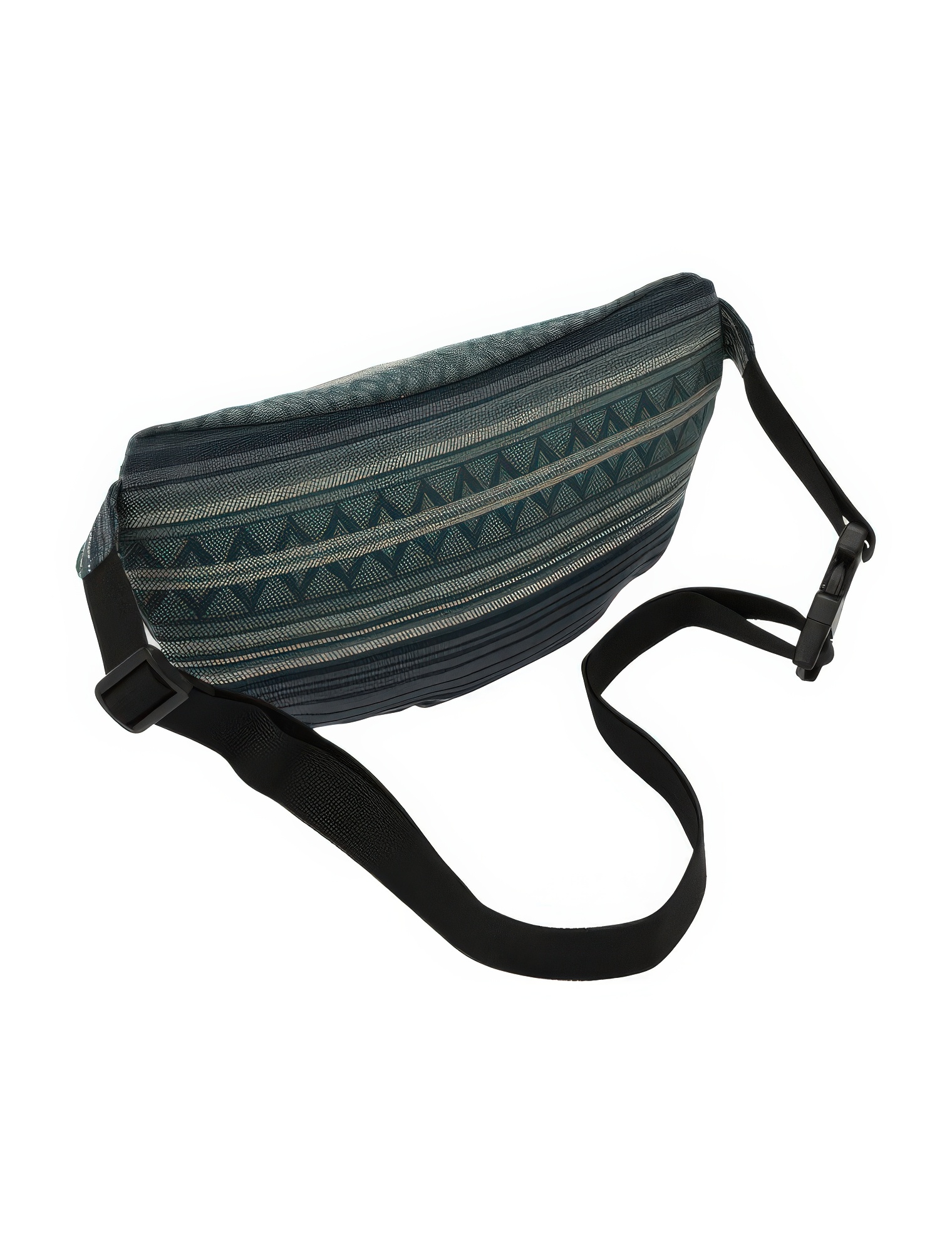 ♣ Vintachi Dark Jungle Stripe Hip Bag-3